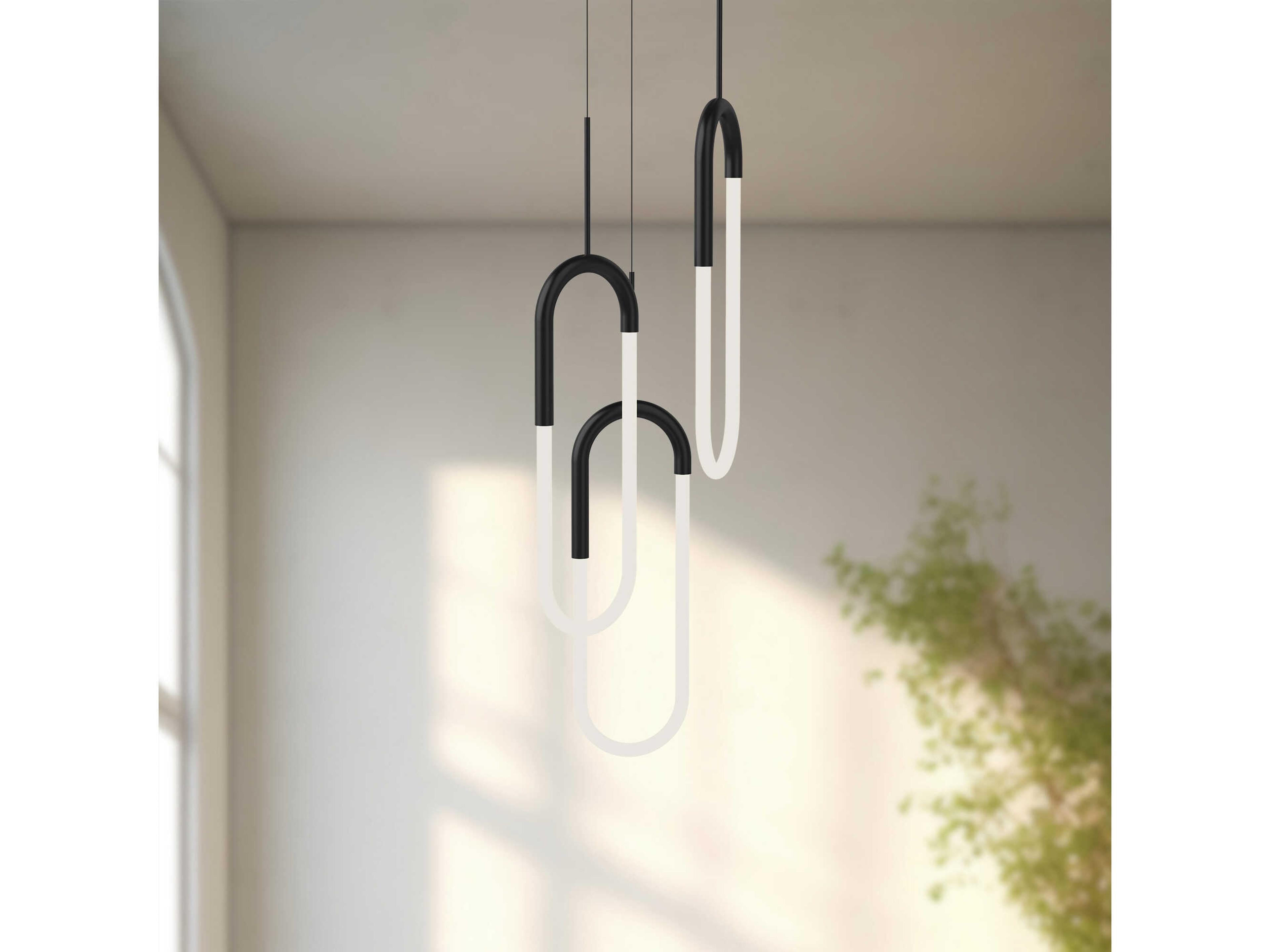 Kuzco Lighting Huron Black Cylinder Pendant
