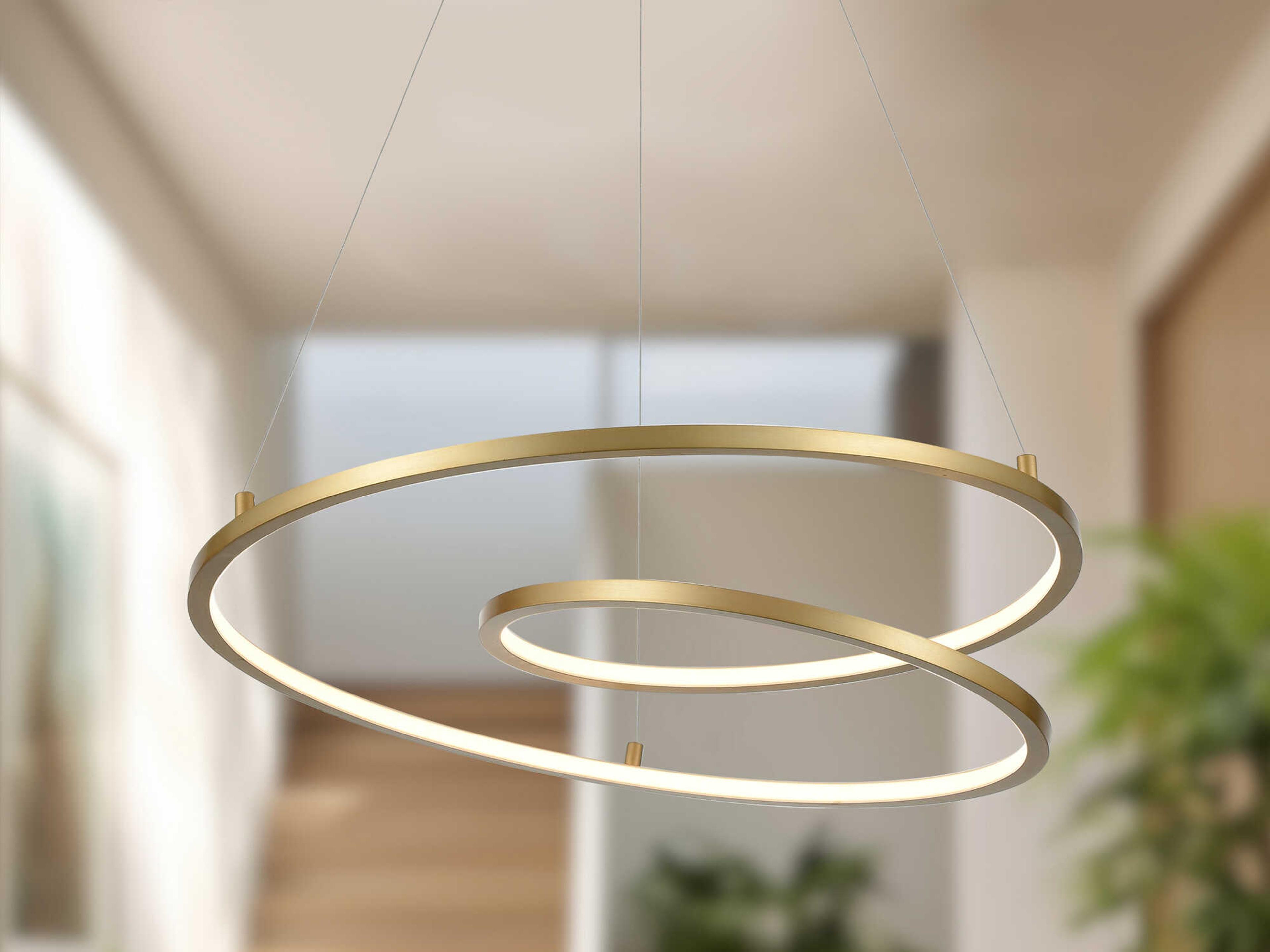 Kuzco Lighting Twist Antique Brass Pendant