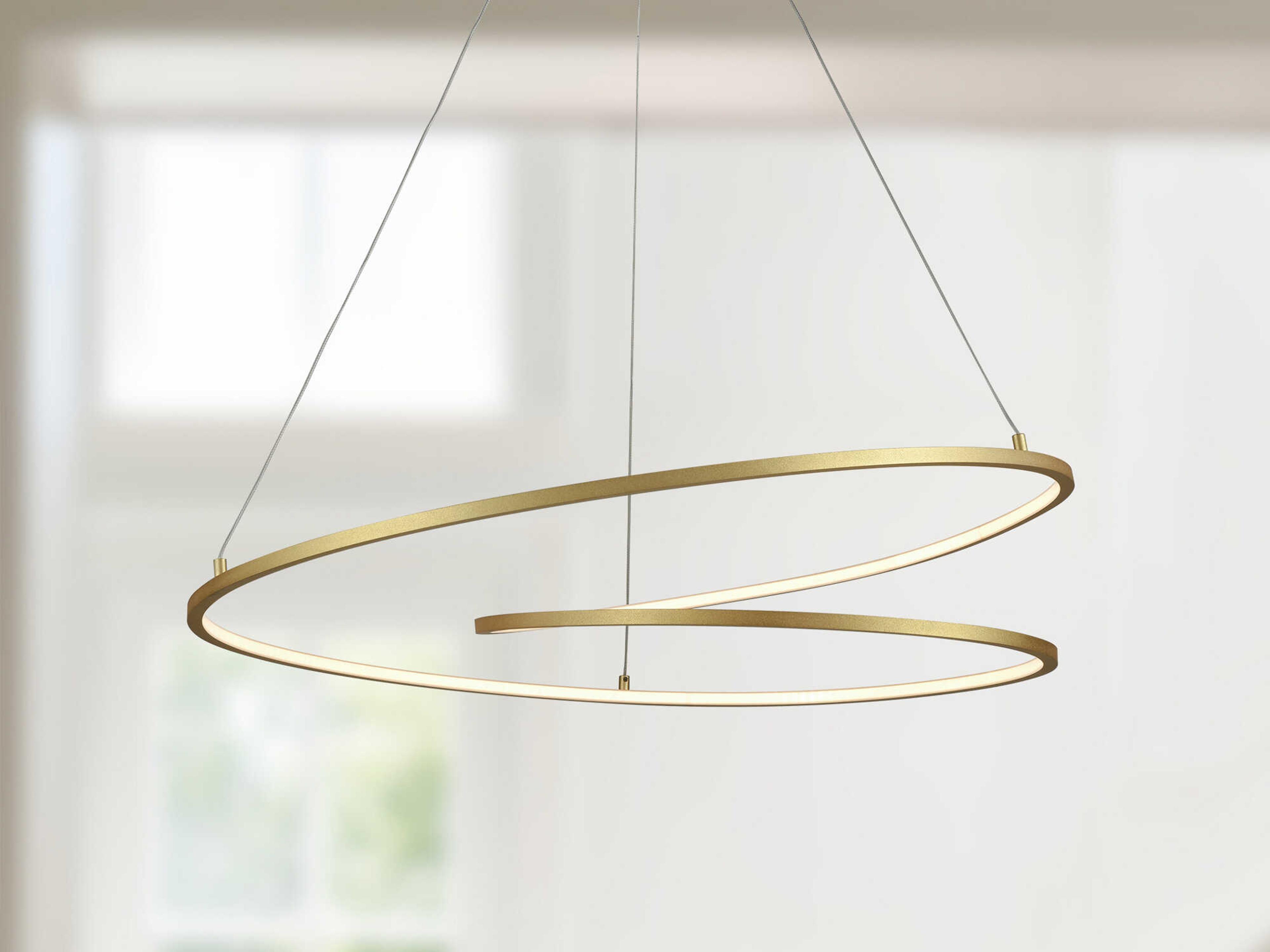 Kuzco Lighting Twist Antique Brass Pendant
