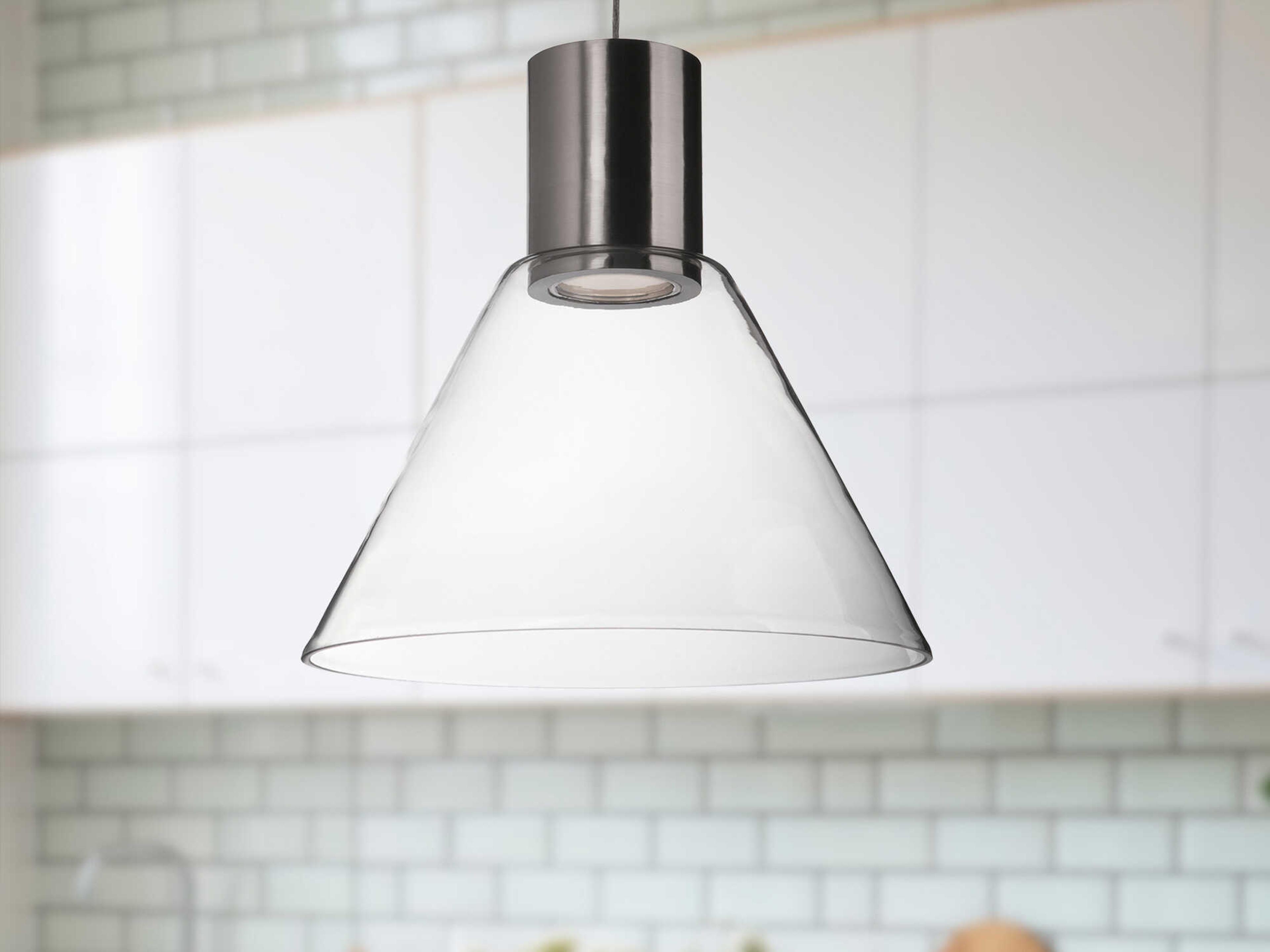 Kuzco Lighting Vanier Brushed Nickel Mini Pendant