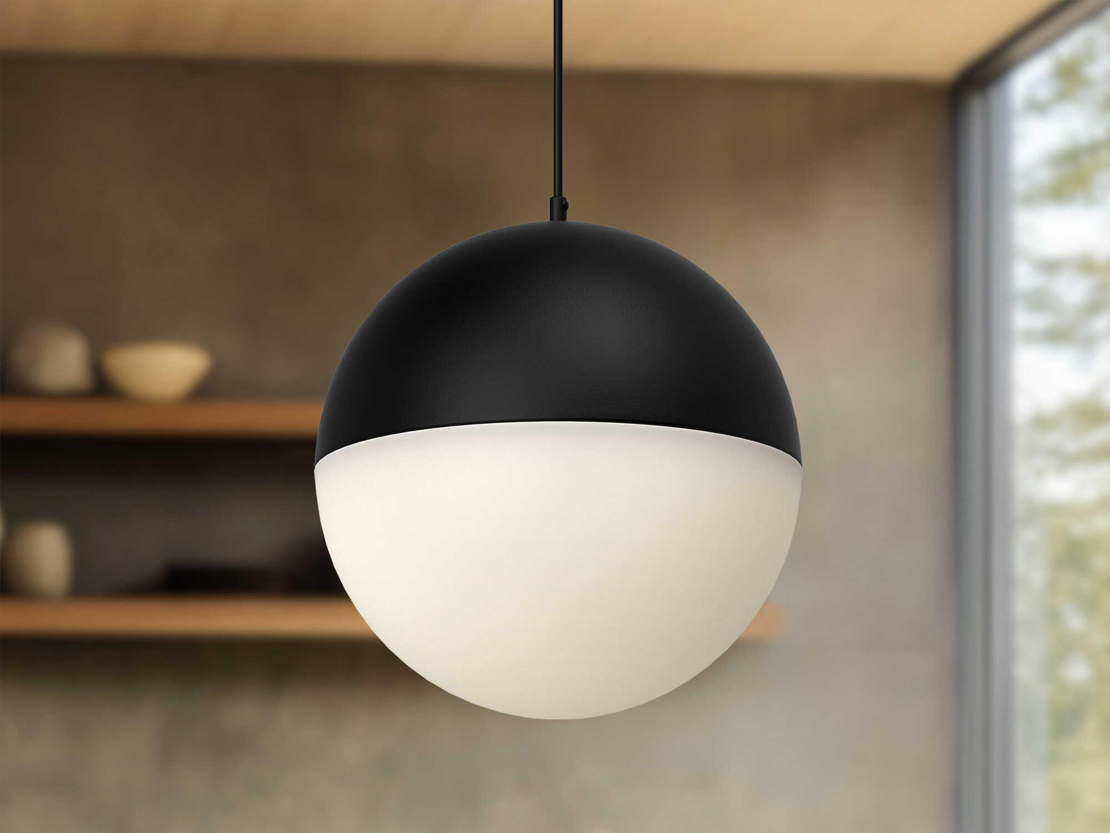 Kuzco Lighting Monae Black Globe Mini Pendant
