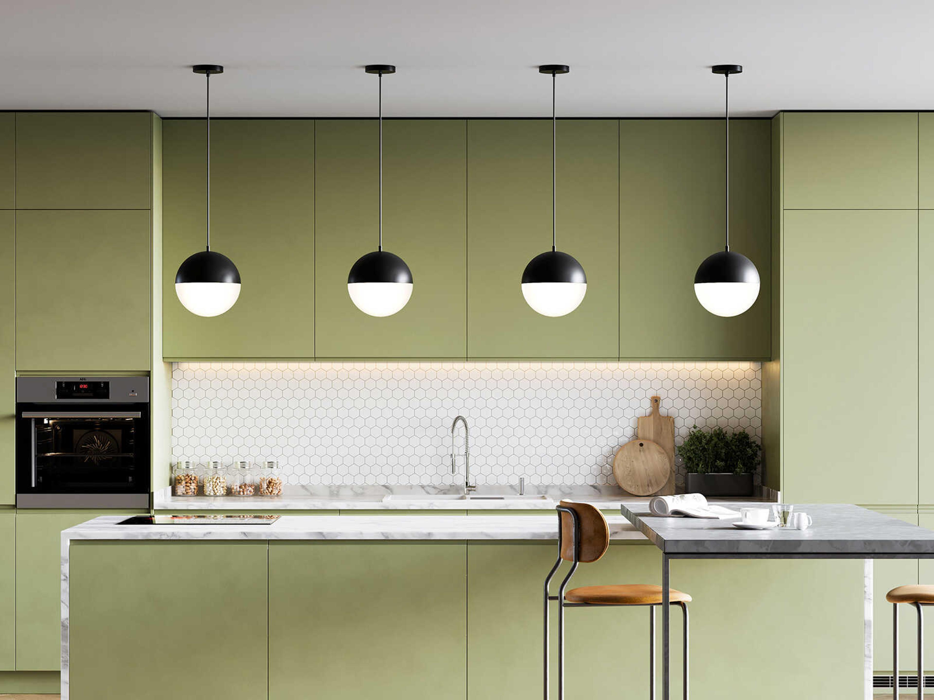 Kuzco Lighting Monae Black Globe Mini Pendant