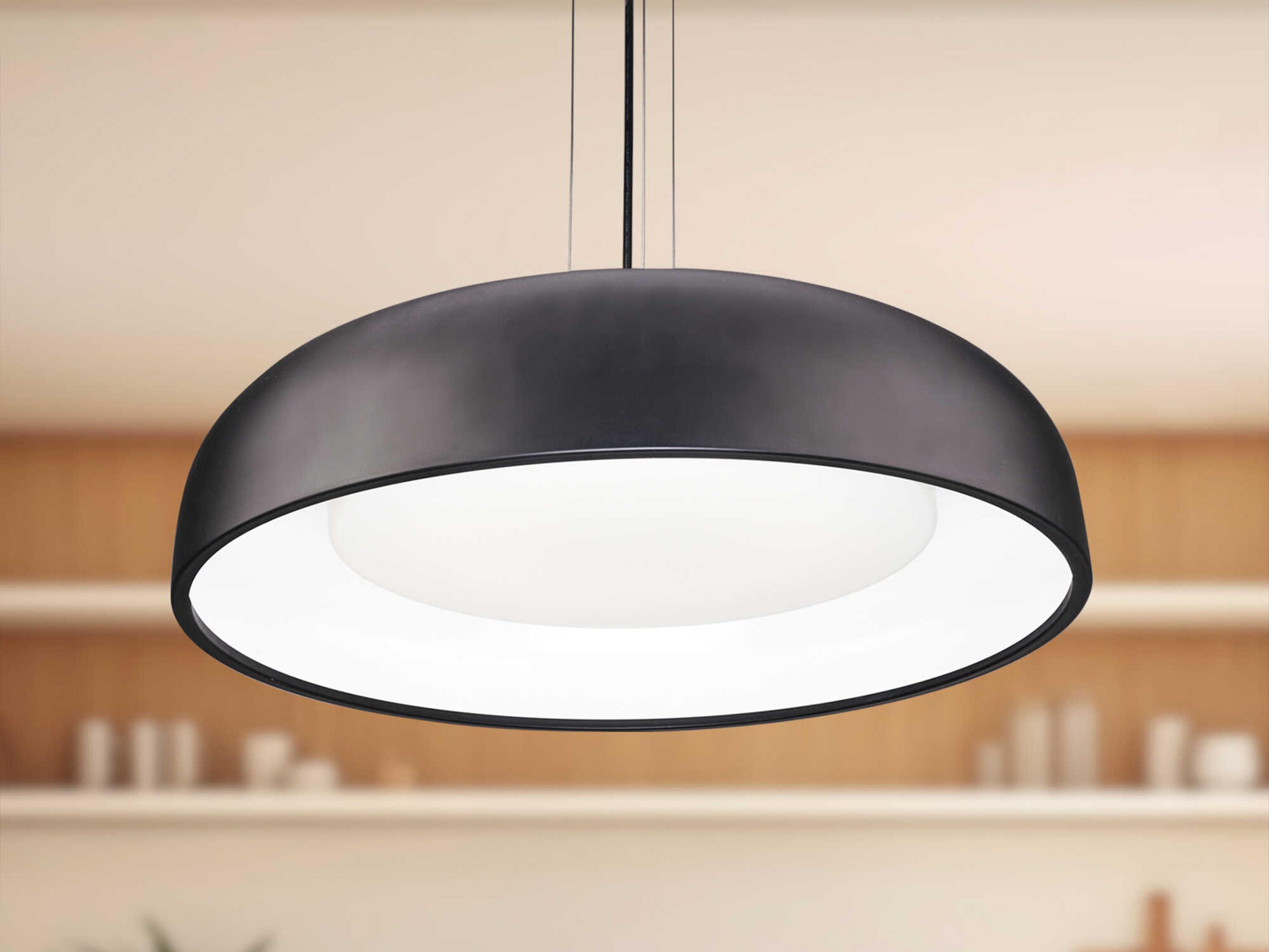 Kuzco Lighting Beacon Black Drum Pendant