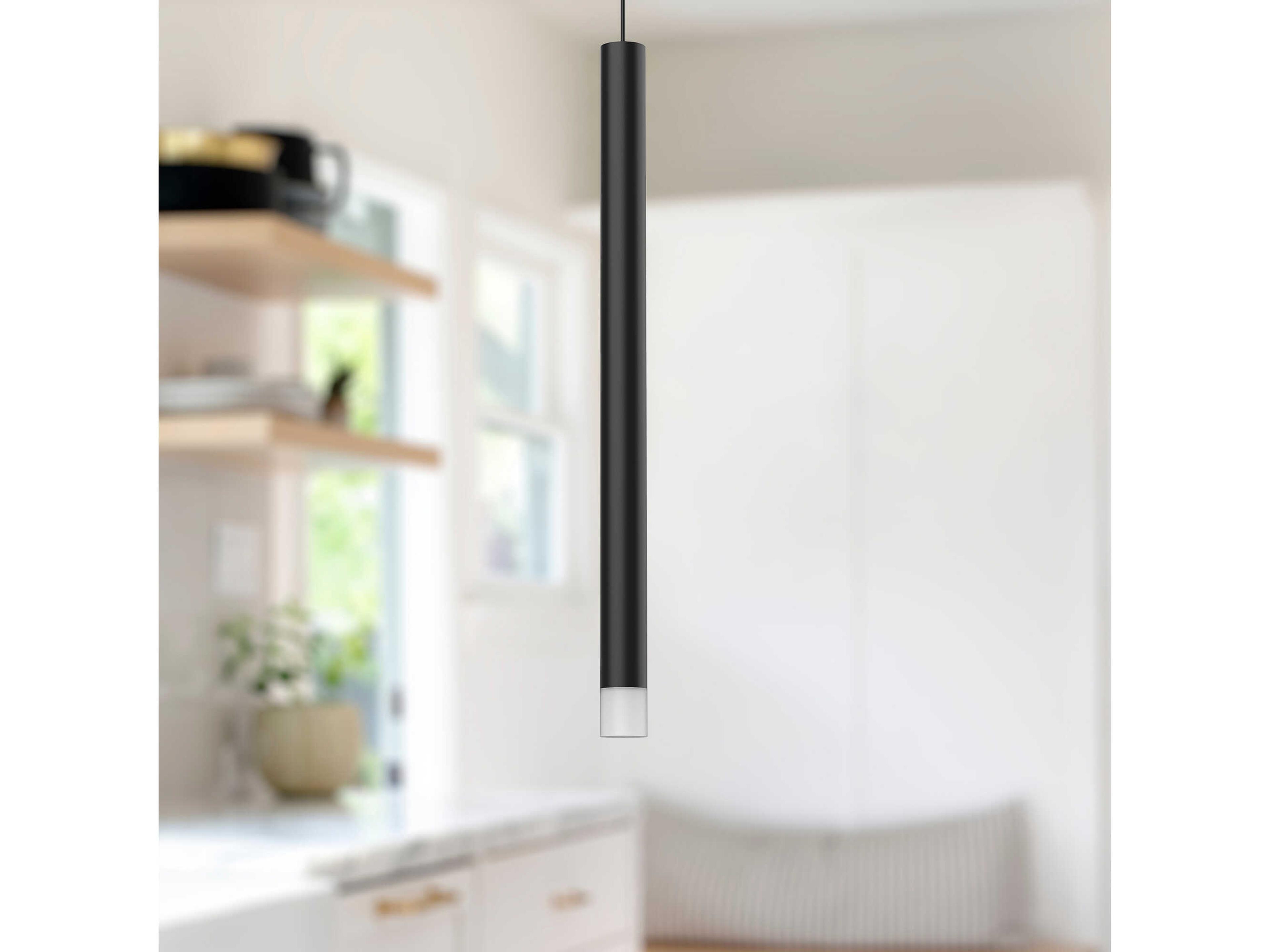 Kuzco Lighting Elixir Black Cylinder Mini Pendant