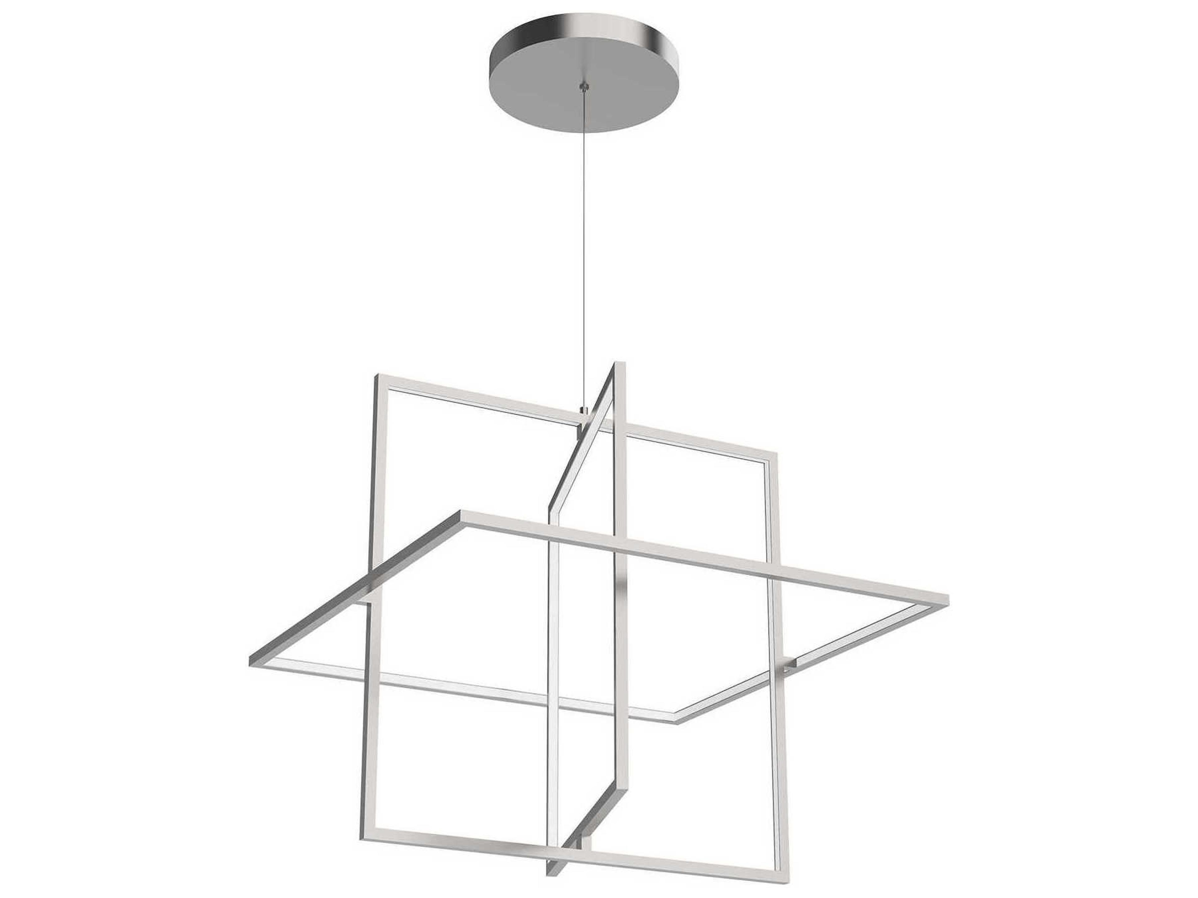 Kuzco Lighting Mondrian Brushed Nickel Geometric Pendant