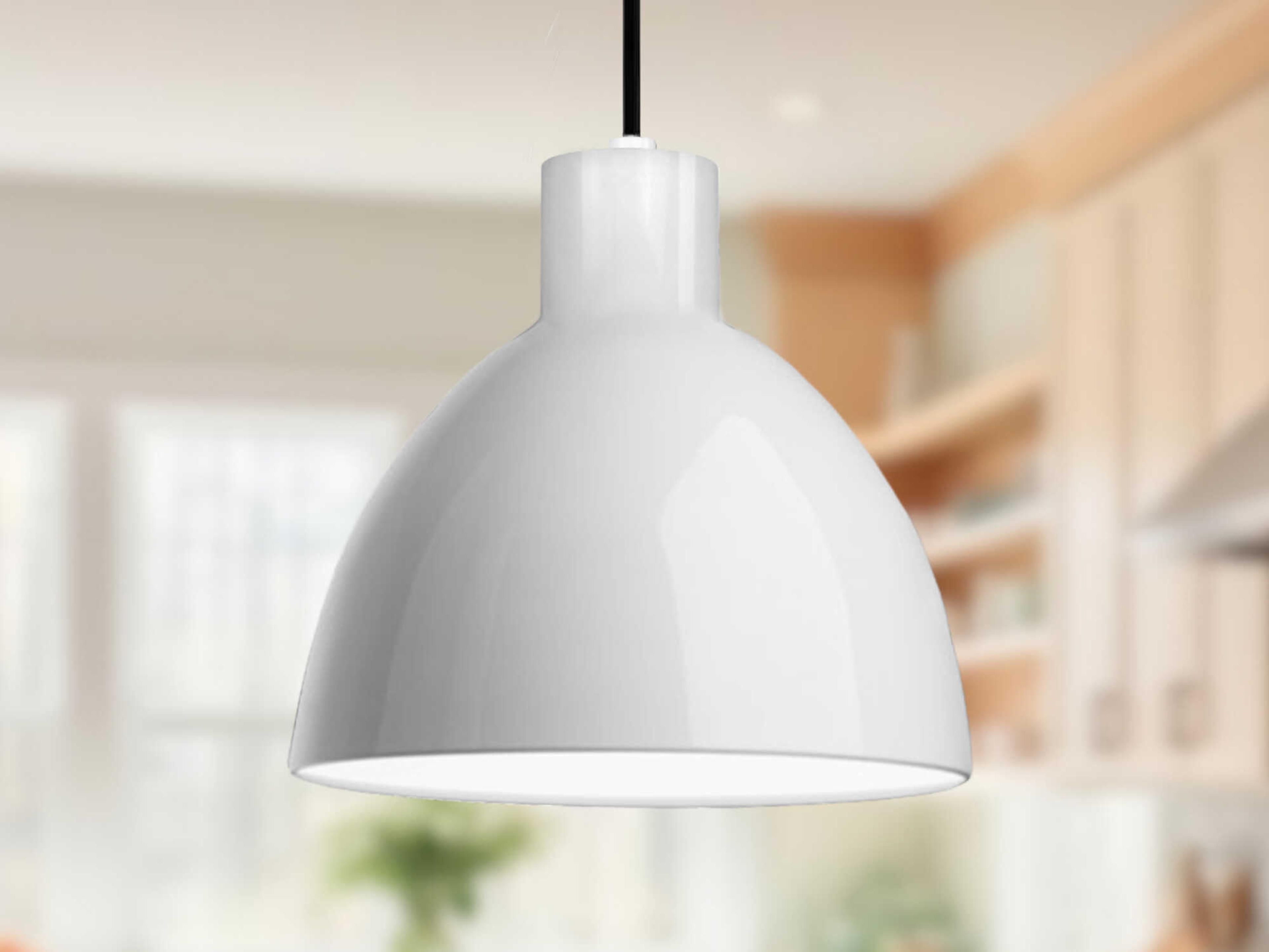 Kuzco Lighting Chroma Glossy White Dome Mini Pendant