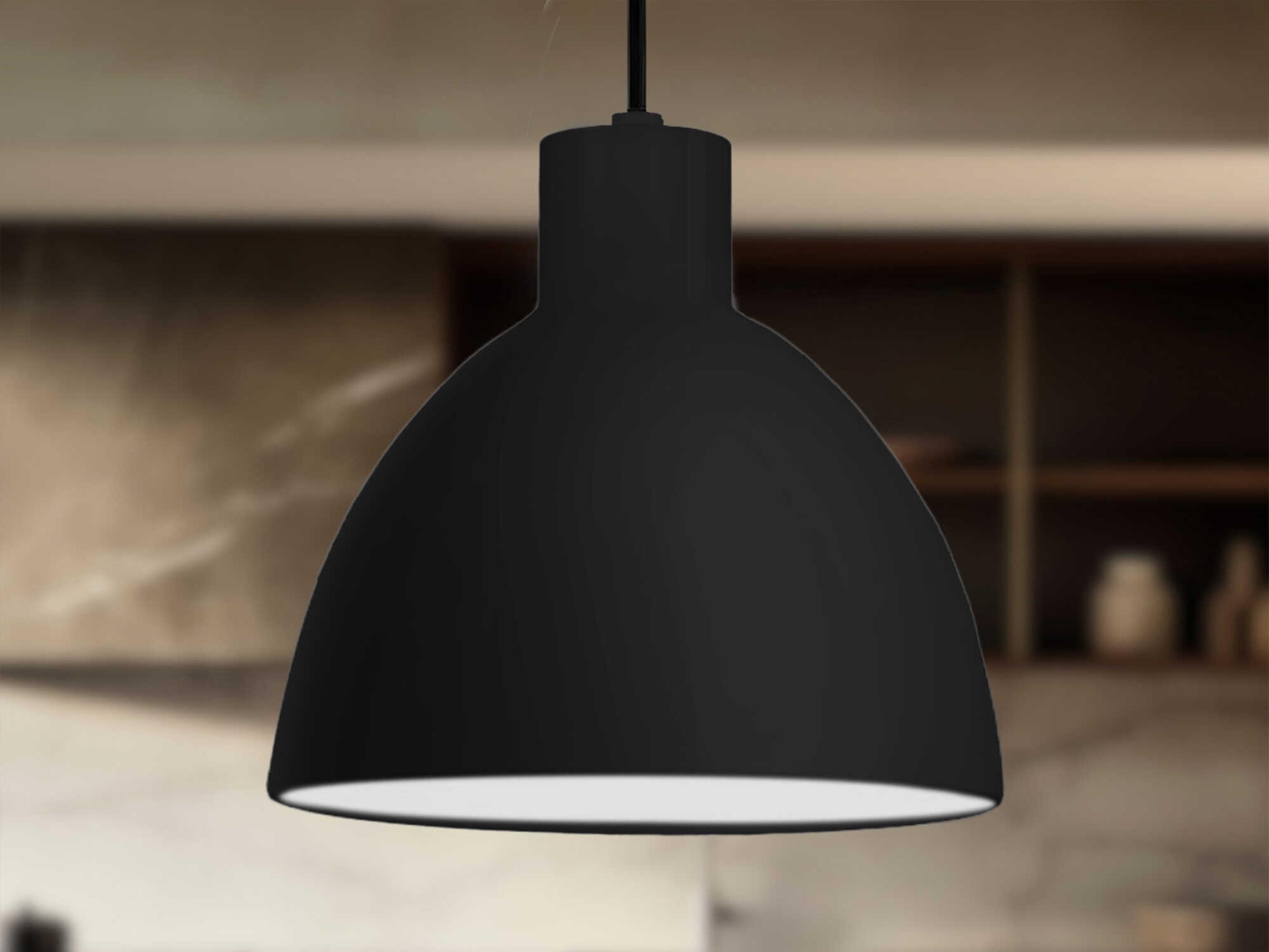 Kuzco Lighting Chroma Black Dome Pendant