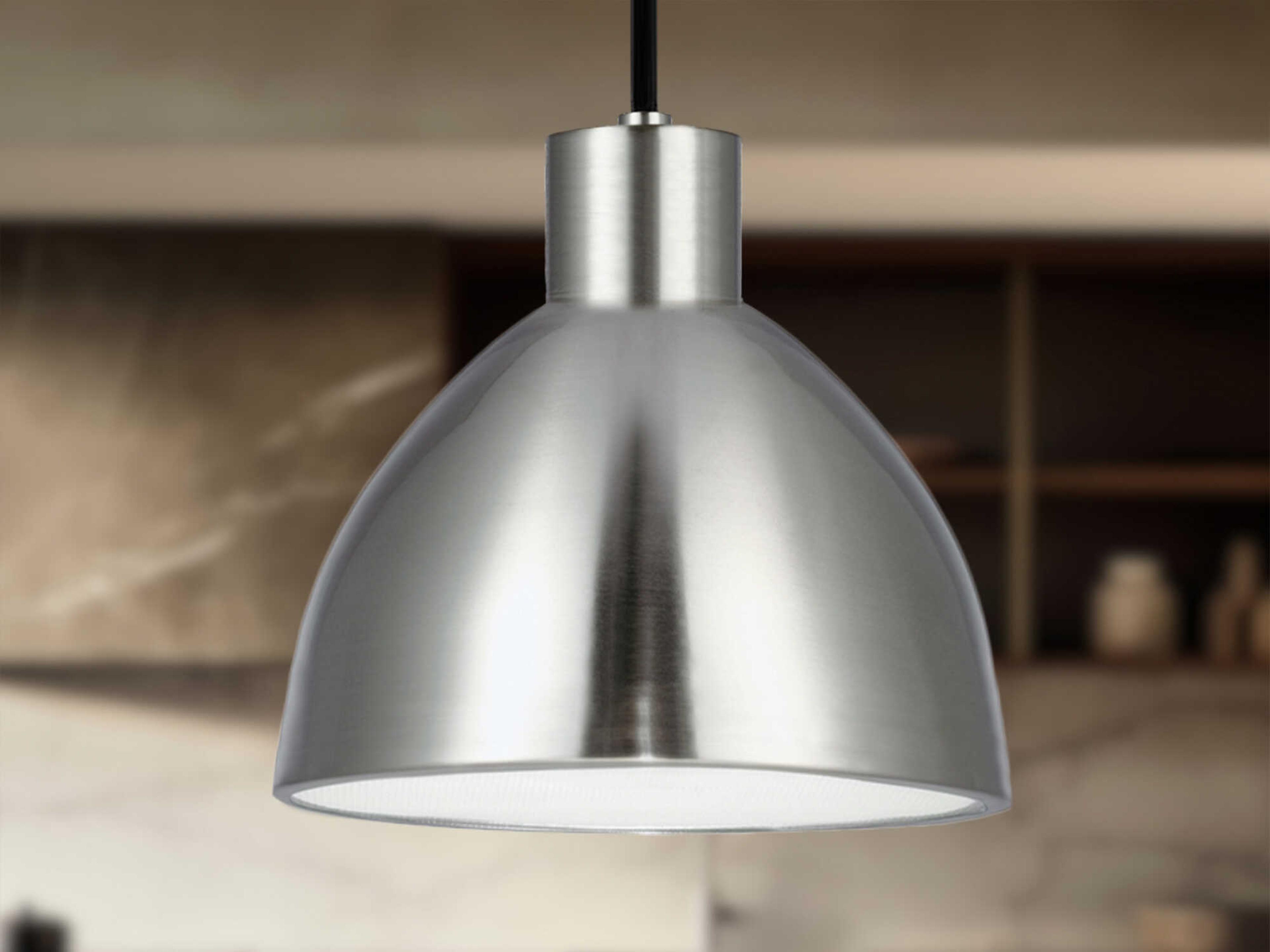 Kuzco Lighting Chroma Brushed Nickel Dome Pendant