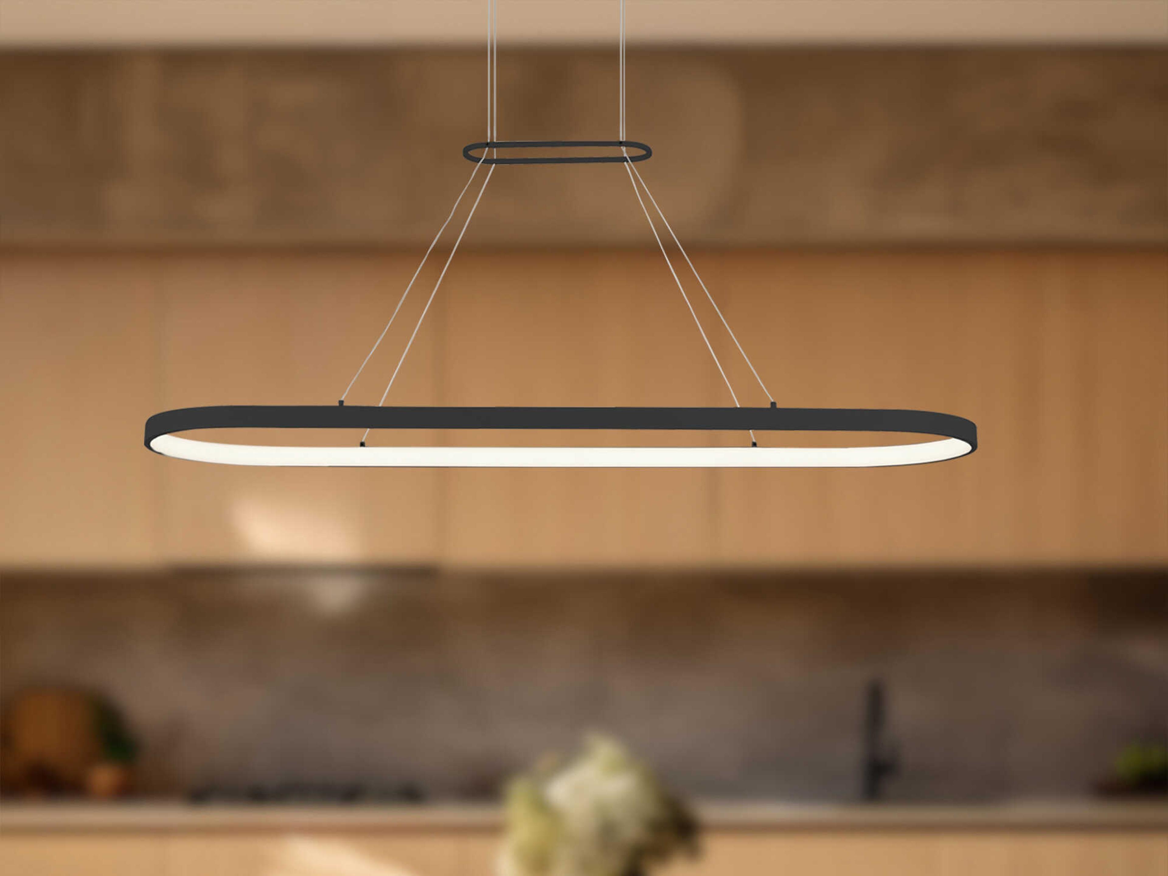 Kuzco Lighting Eerie Black Round Island Pendant