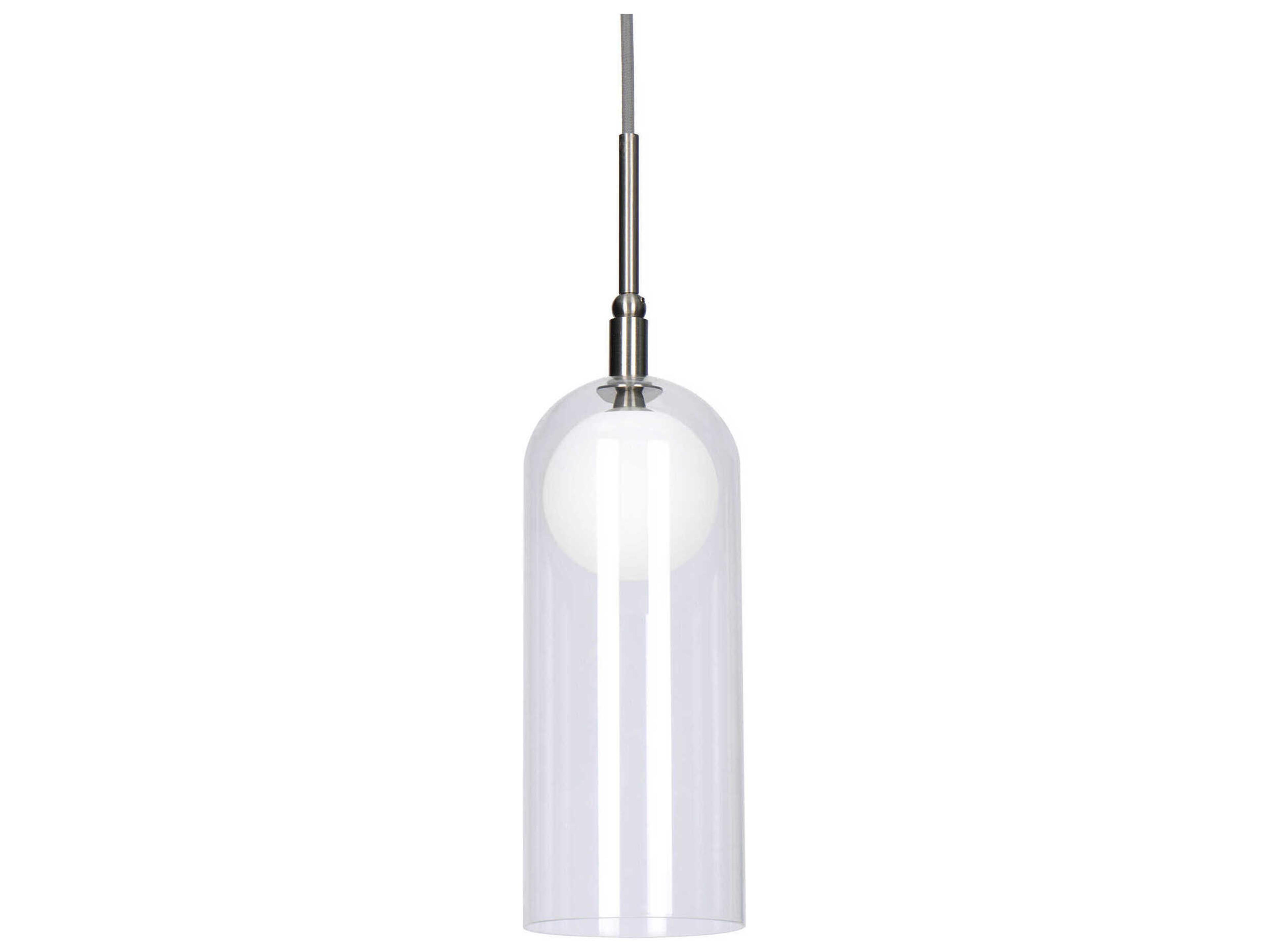 Stylo Brushed Nickel Cylinder Mini Pendant