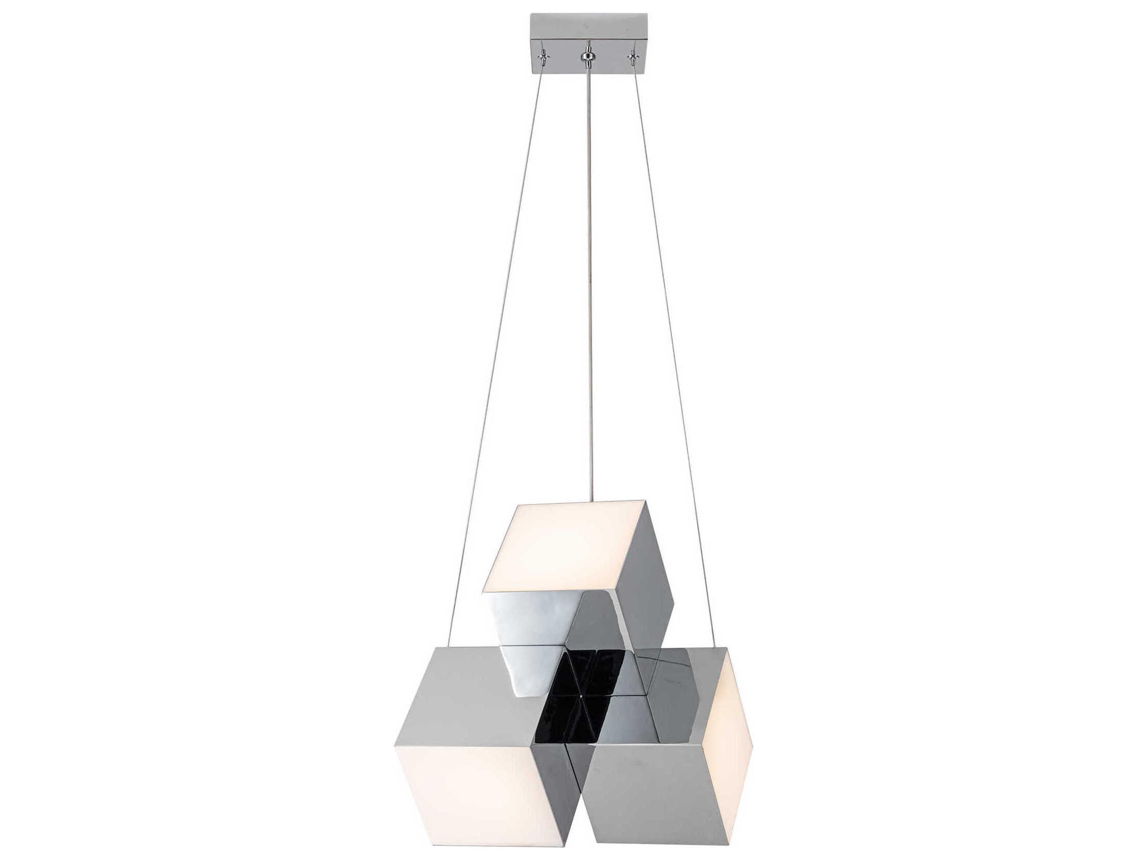 Tetra Chrome Geometric Pendant