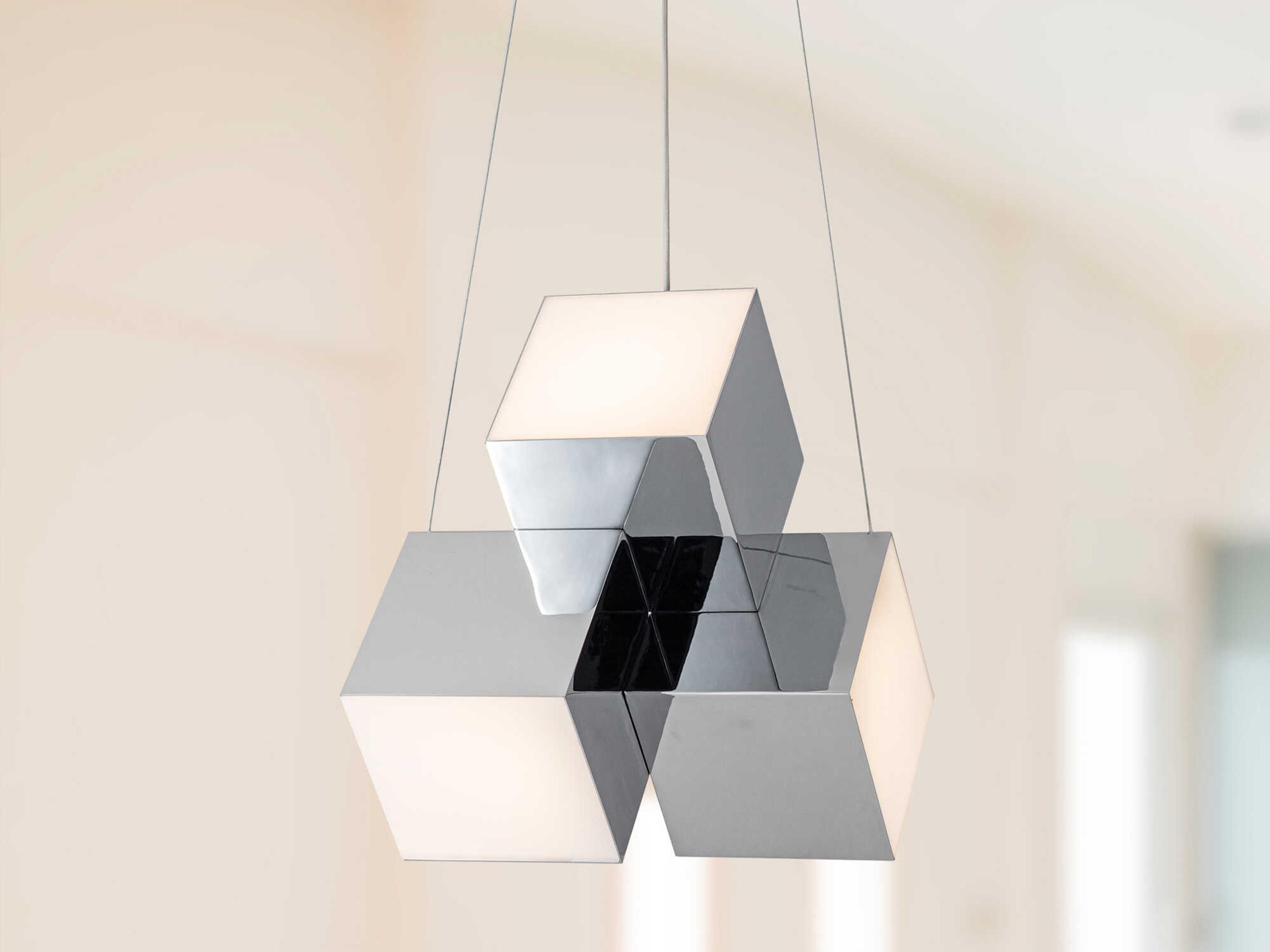 Kuzco Lighting Tetra Chrome Geometric Pendant