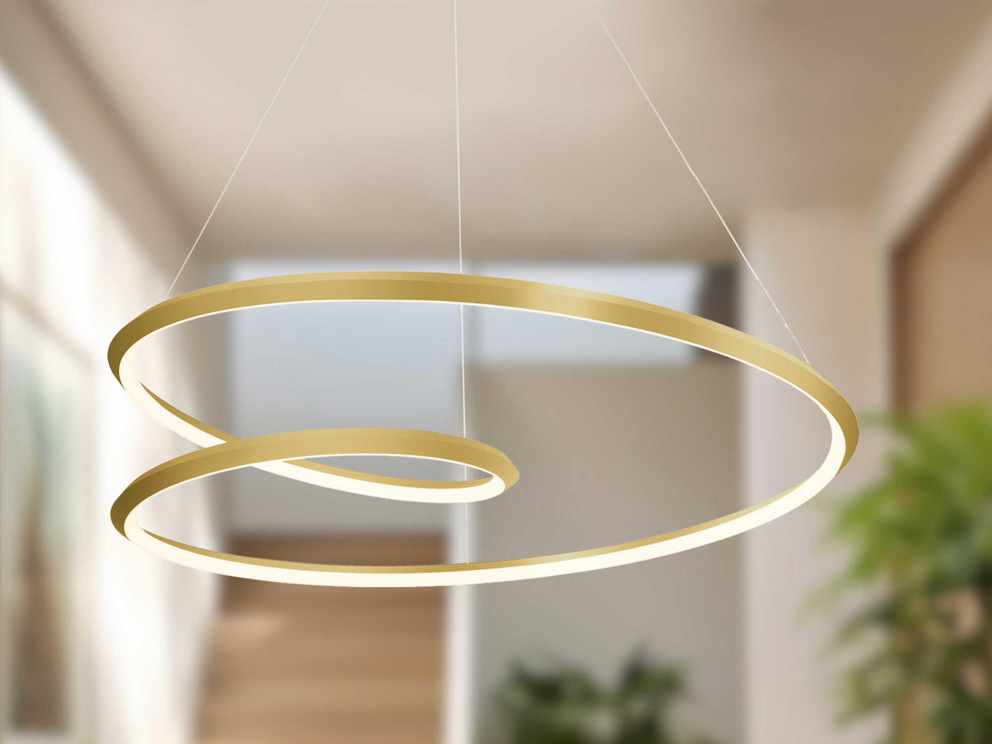 Kuzco Lighting Ampersand Brushed Gold Pendant