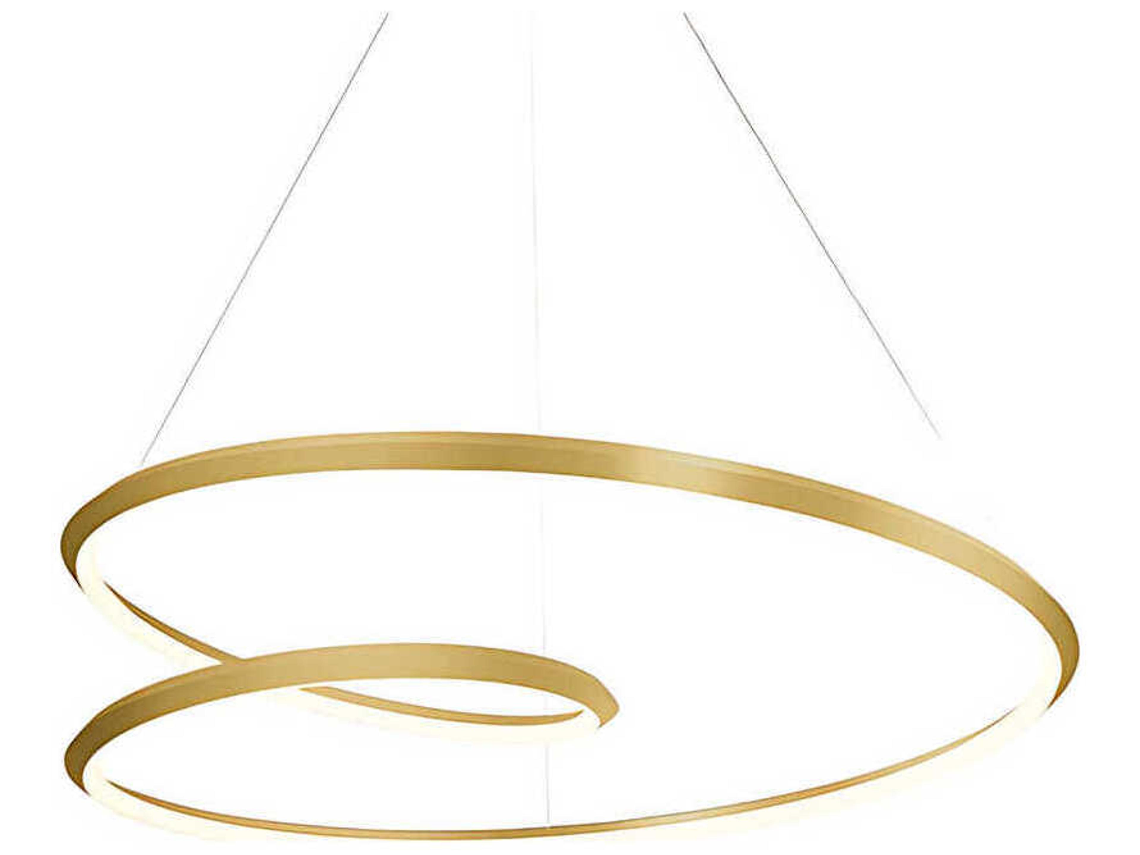 Ampersand Brushed Gold Pendant