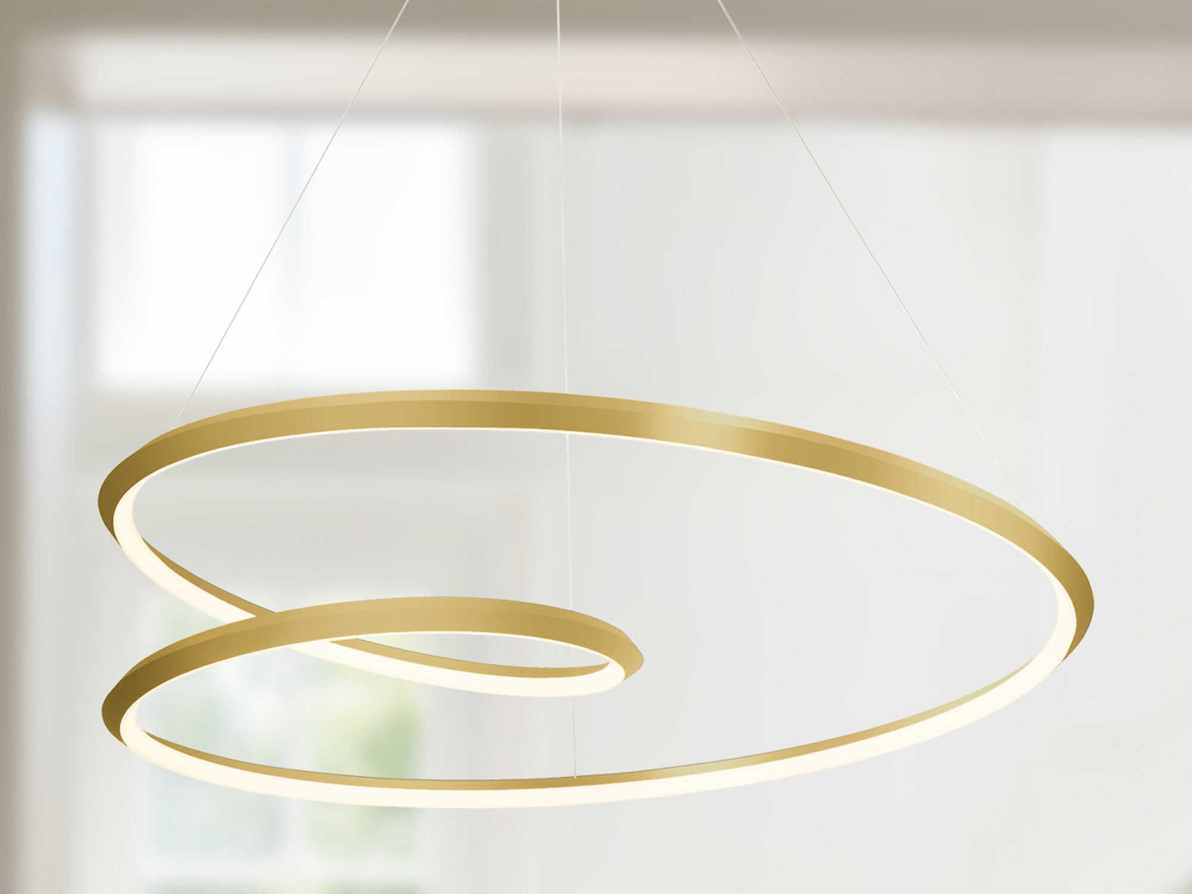 Kuzco Lighting Ampersand Brushed Gold Pendant