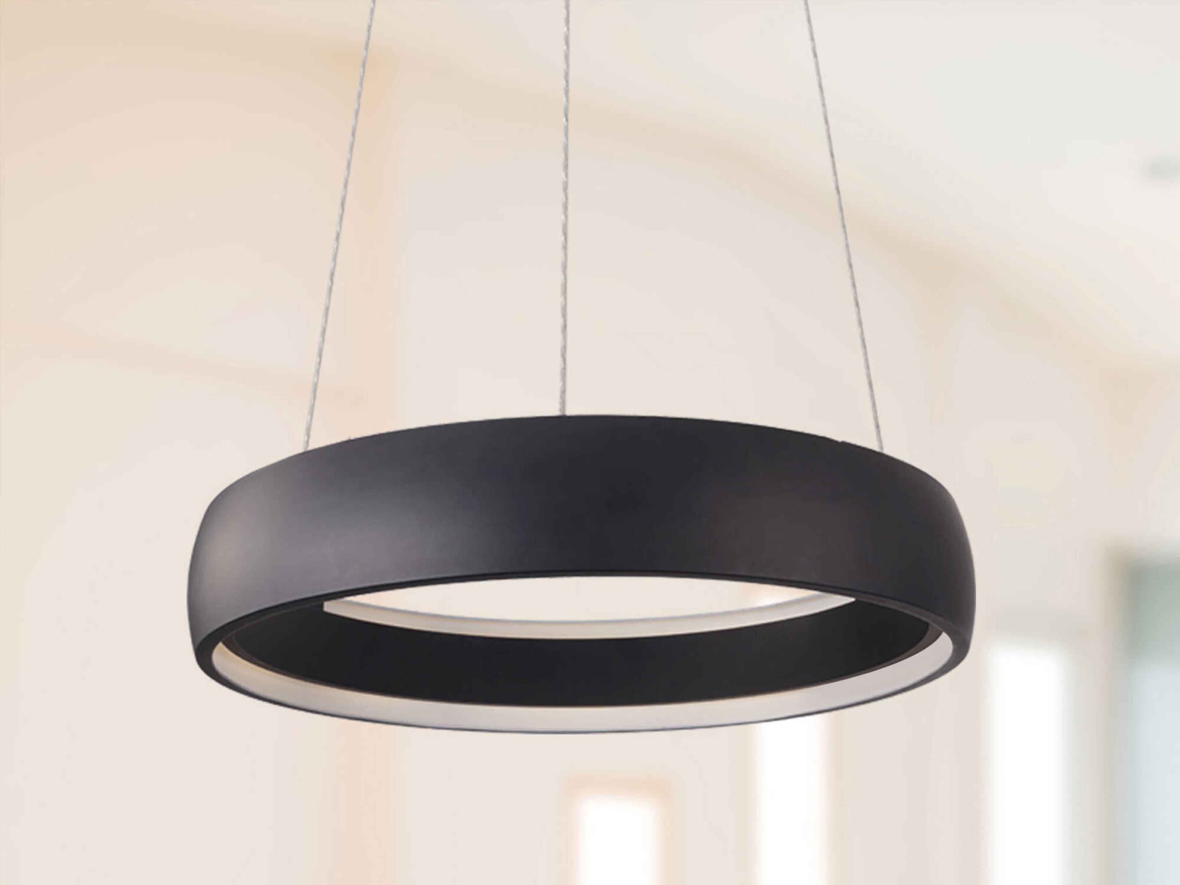 Kuzco Lighting Halo Black Round Pendant