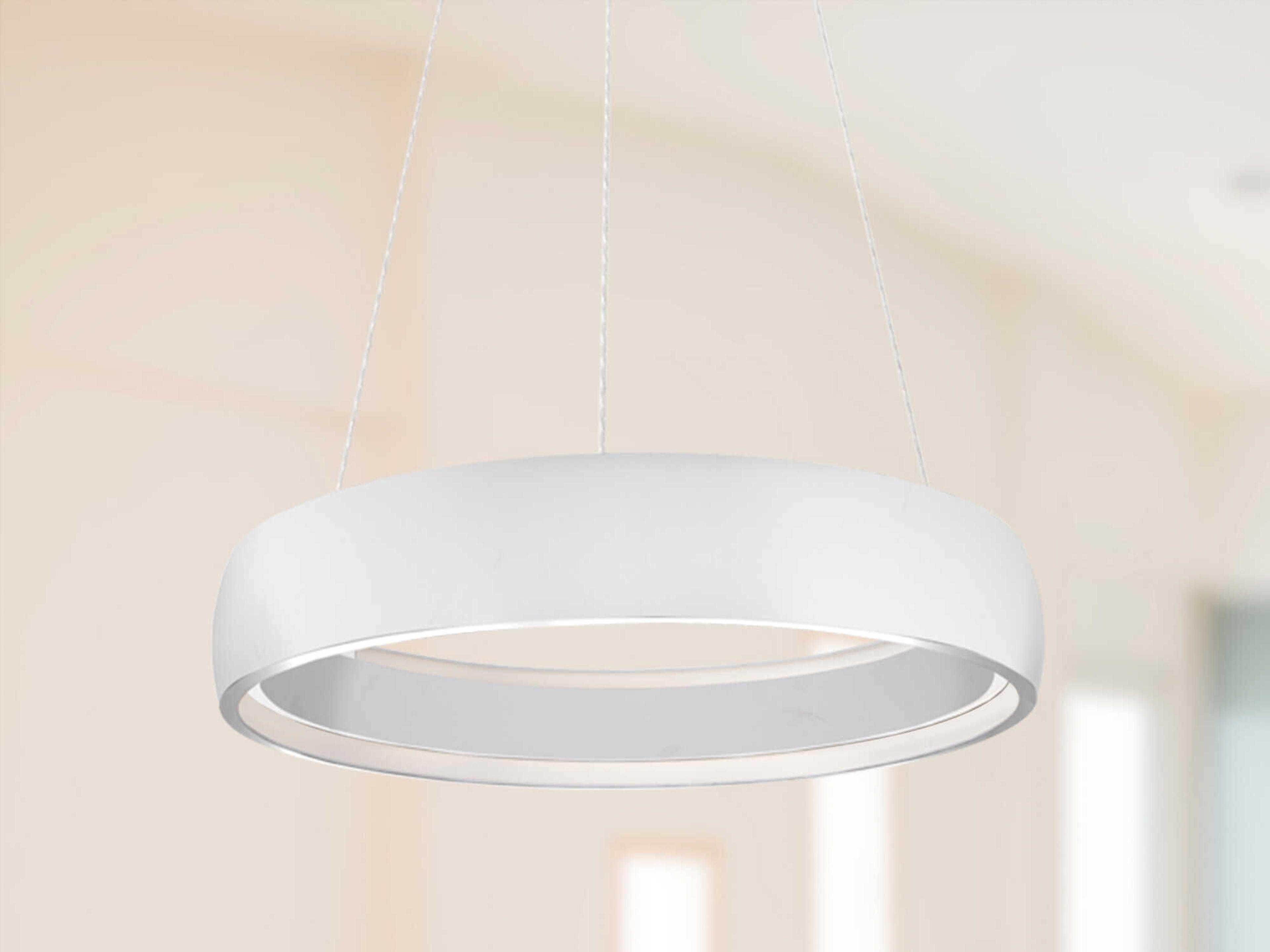 Kuzco Lighting Halo White Round Pendant