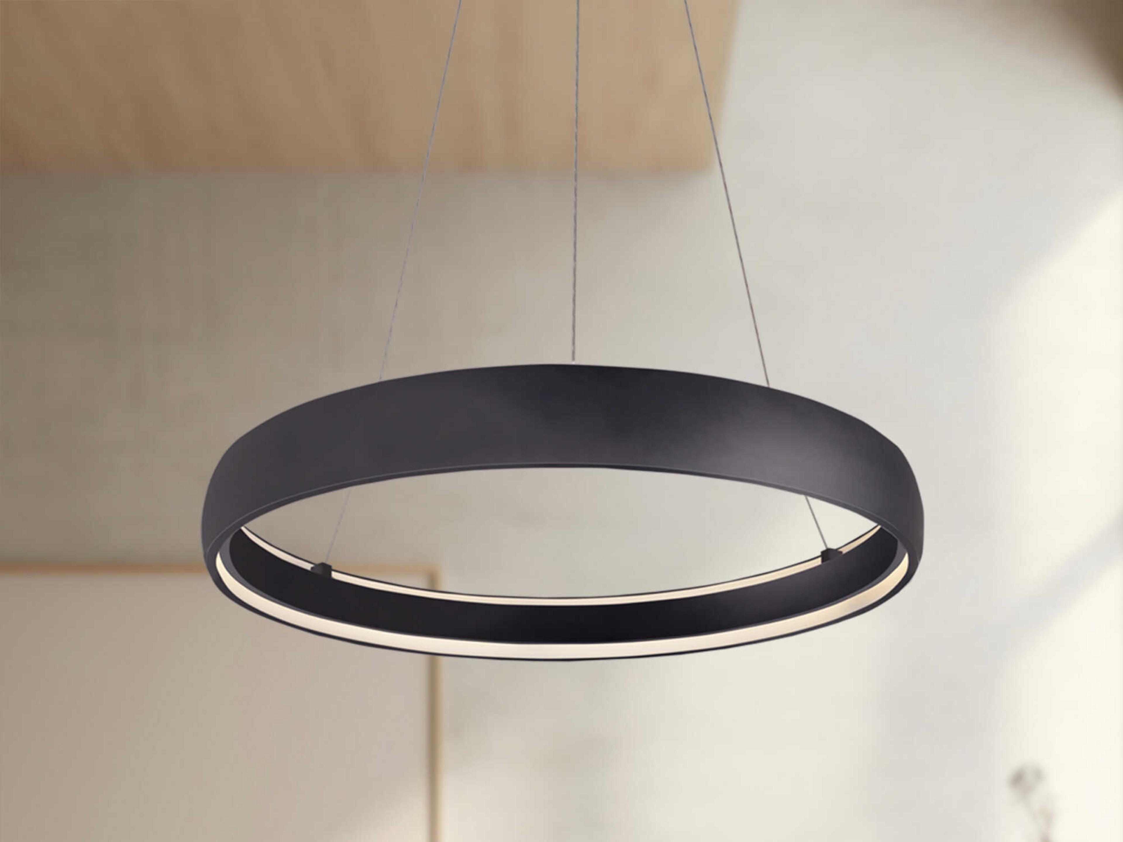 Kuzco Lighting Halo Black Round Pendant