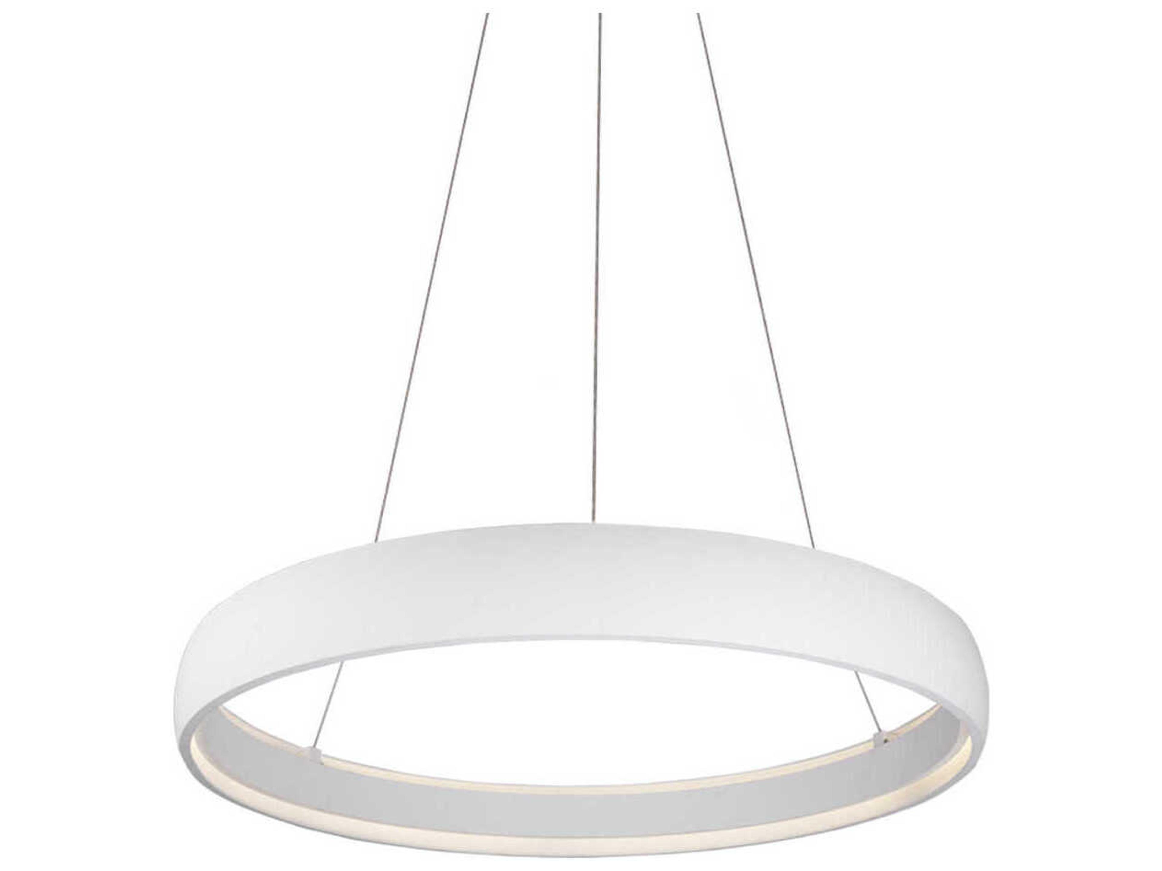 Halo White Round Pendant