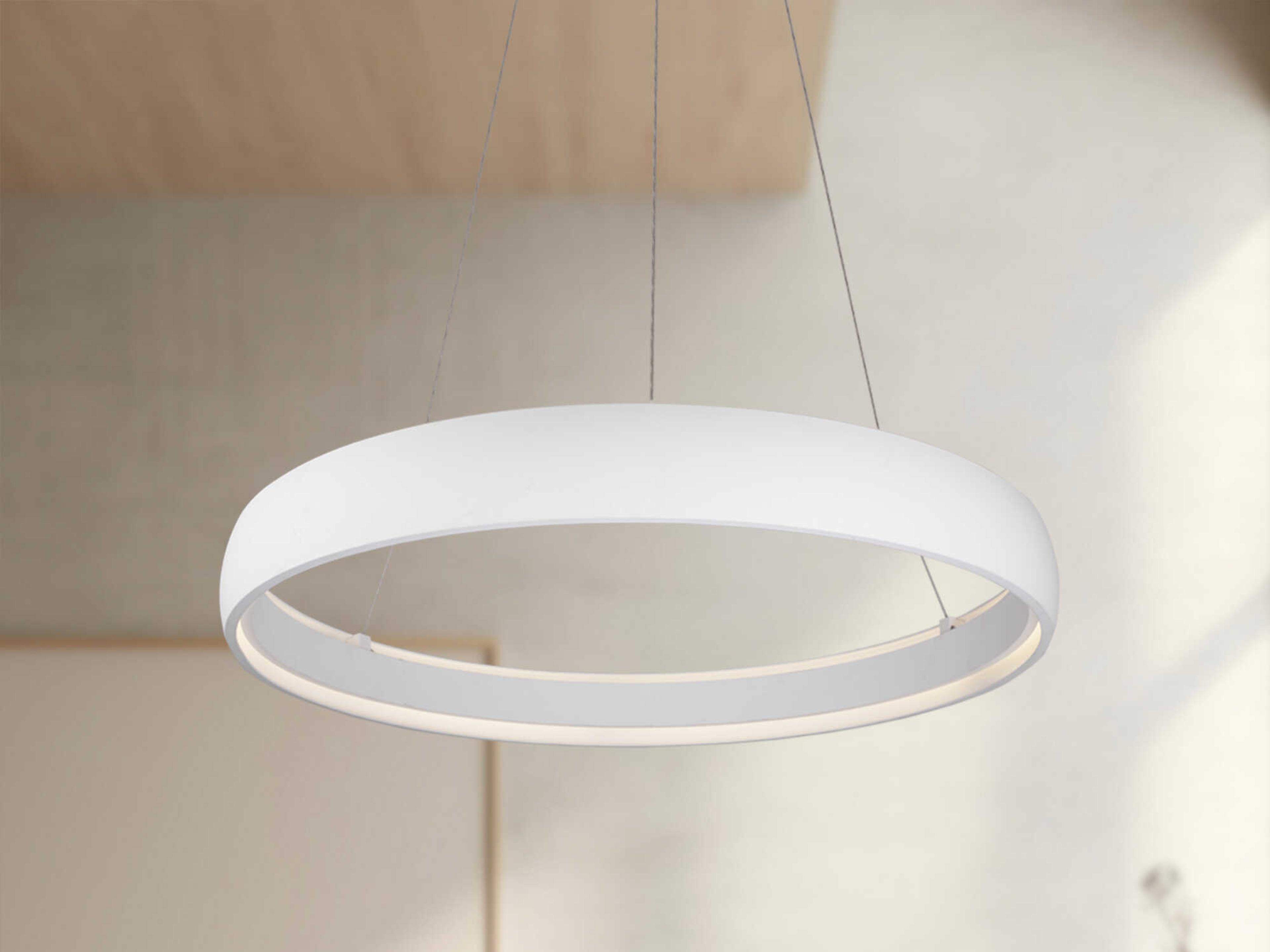 Kuzco Lighting Halo White Round Pendant