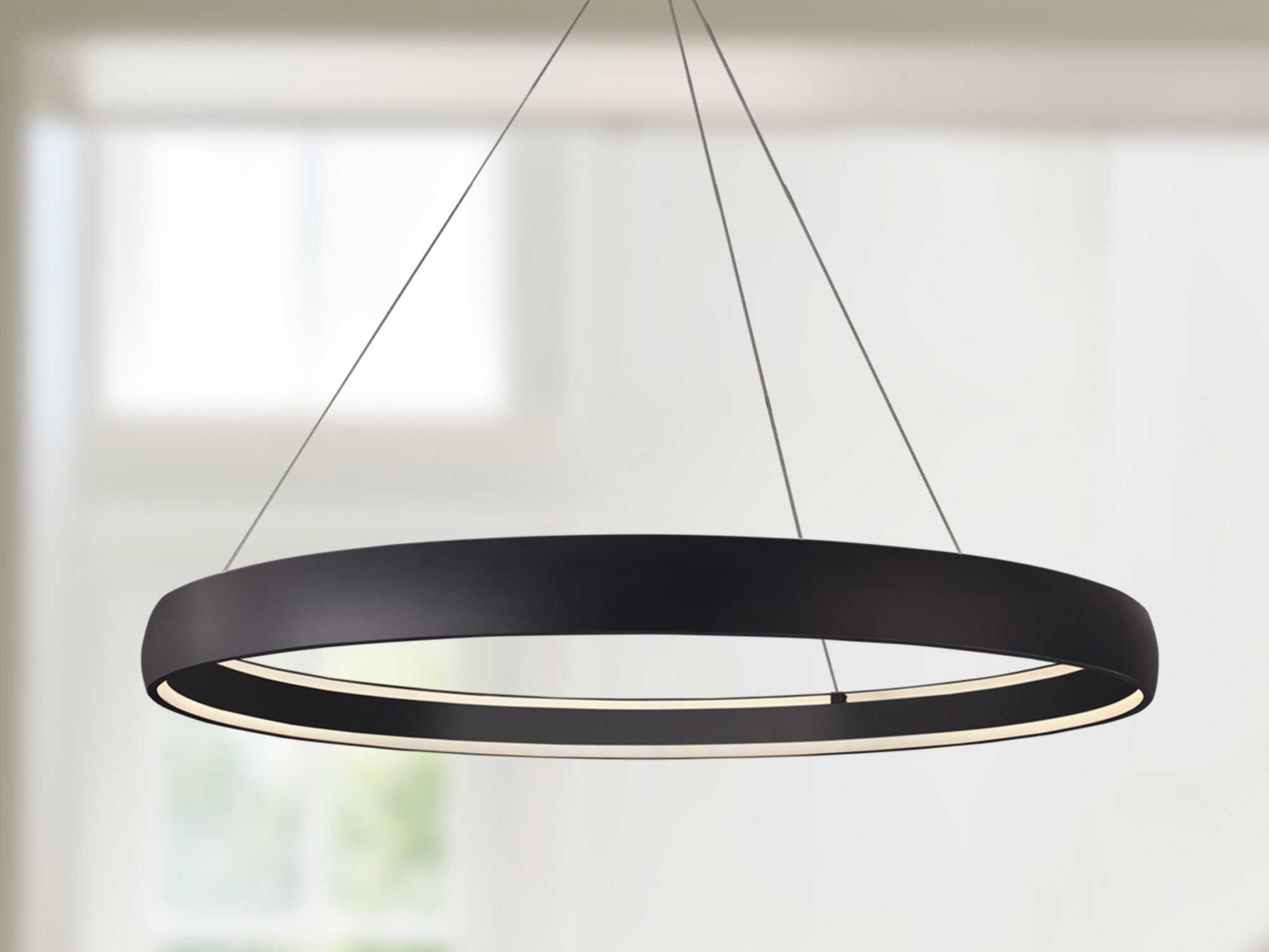 Kuzco Lighting Halo Black Round Pendant