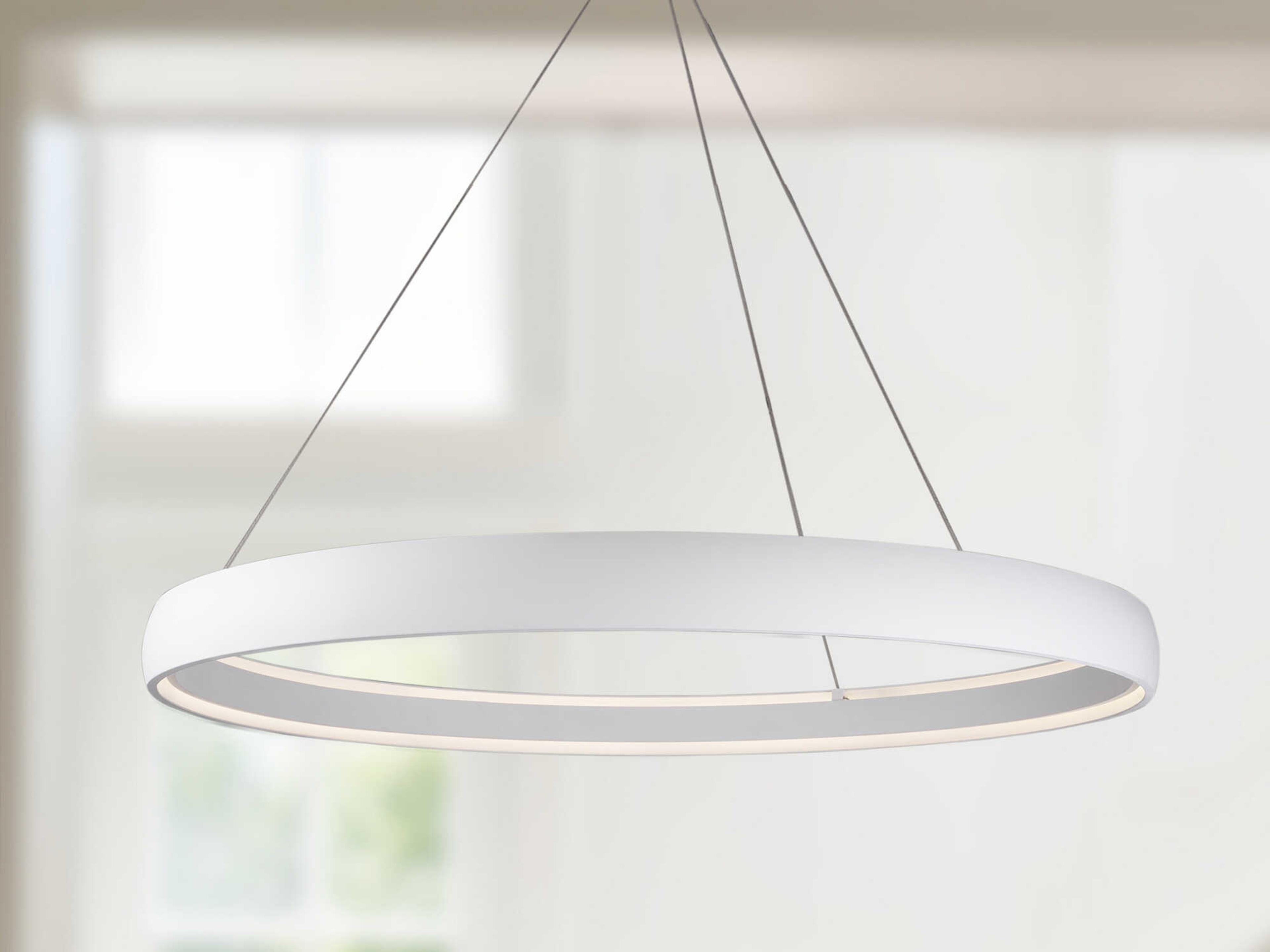 Kuzco Lighting Halo White Round Pendant