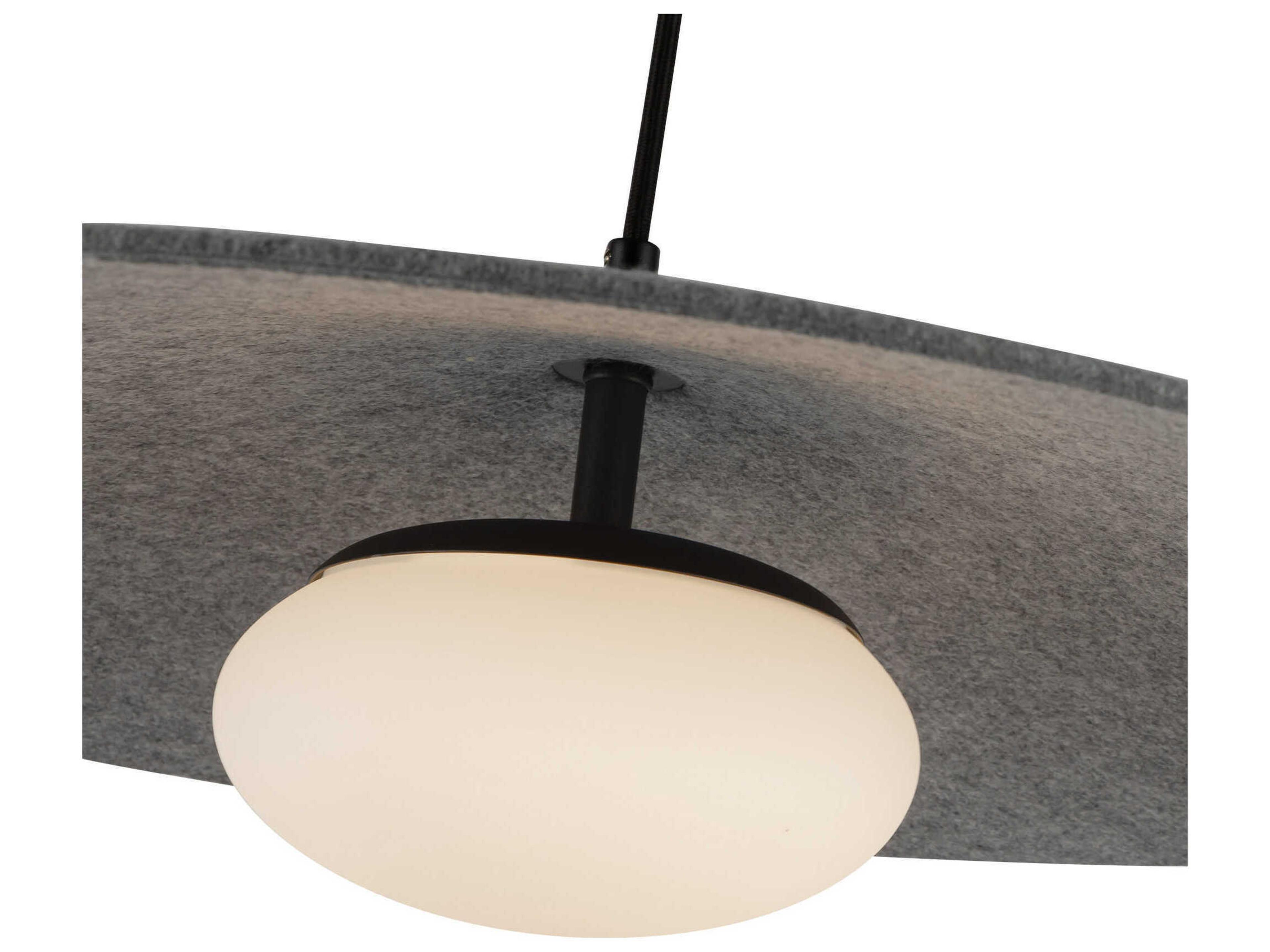 Kuzco Lighting Cruz Gray Felt Pendant