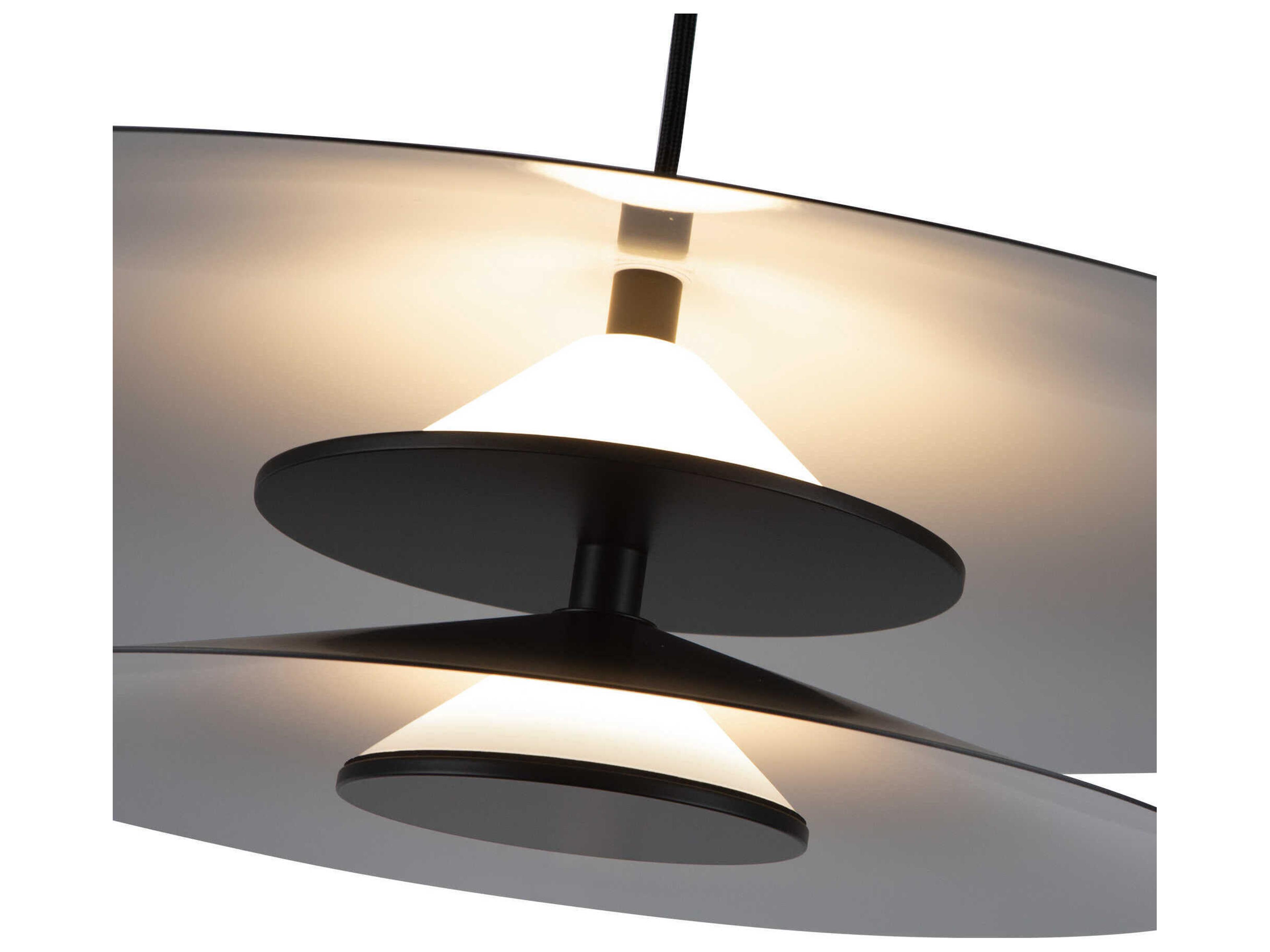 Kuzco Lighting Cruz Black Geometric Pendant