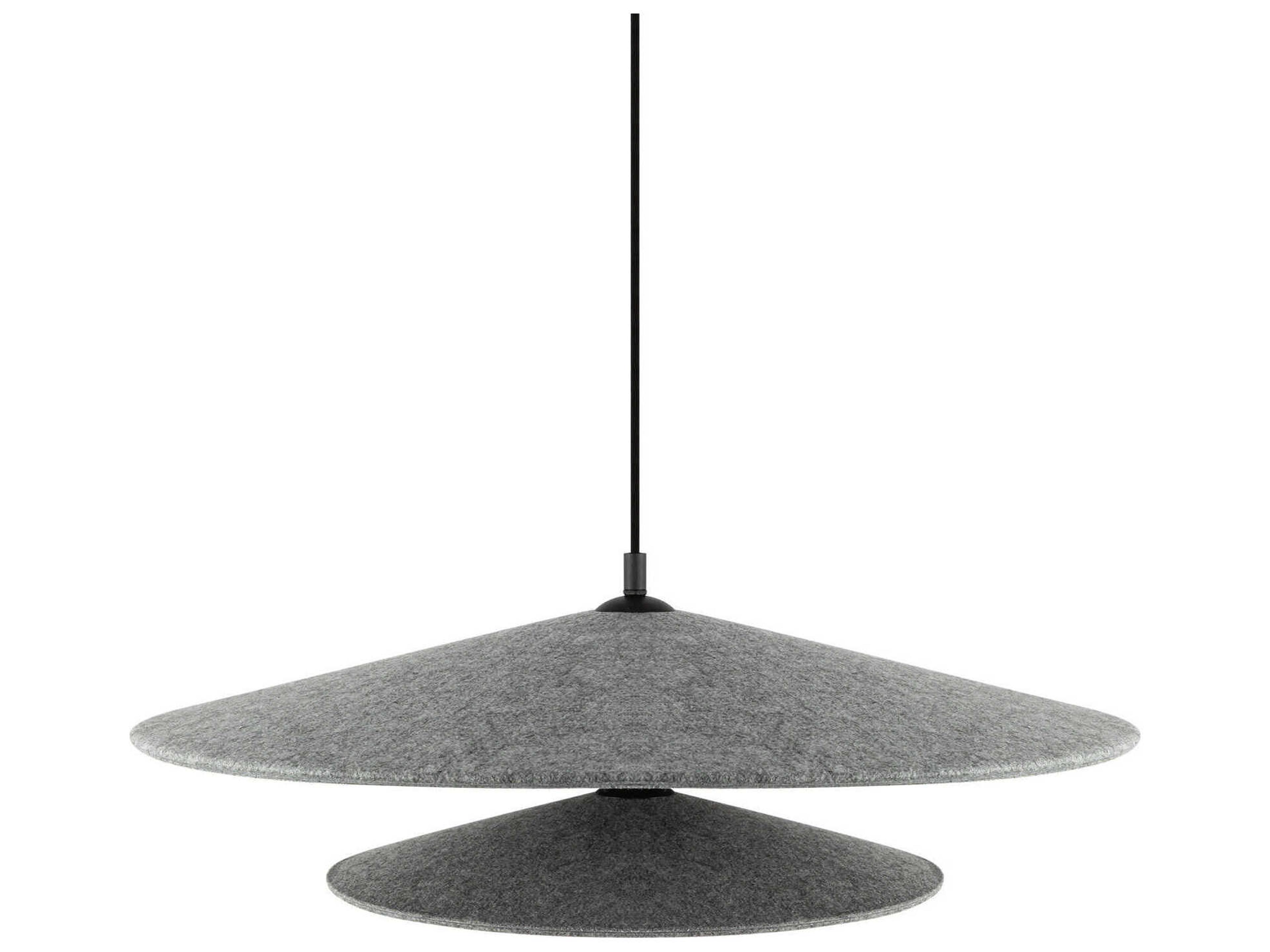 Kuzco Lighting Cruz Gray Felt Geometric Pendant