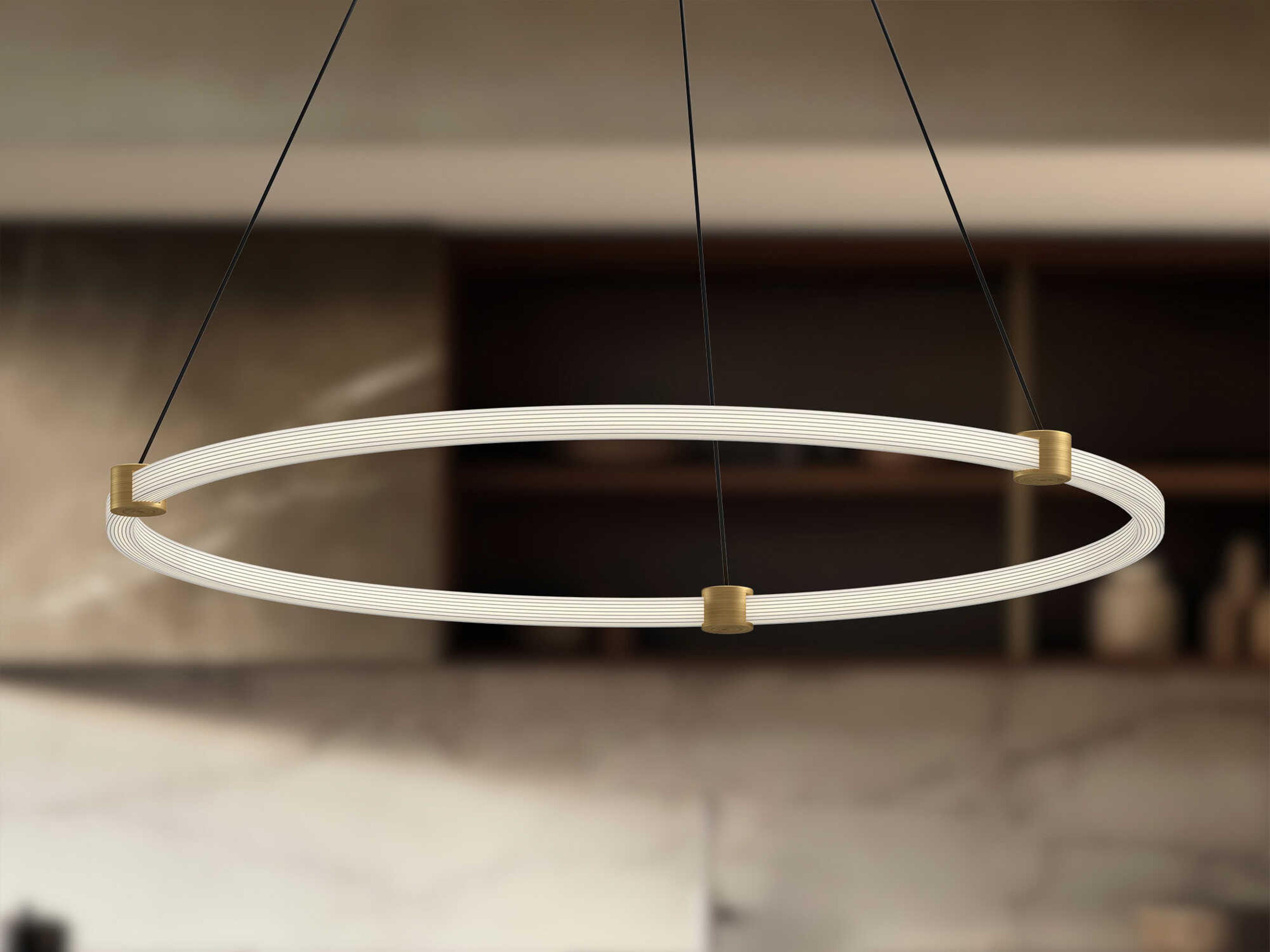 Kuzco Lighting Bruni Brushed Gold Round Pendant