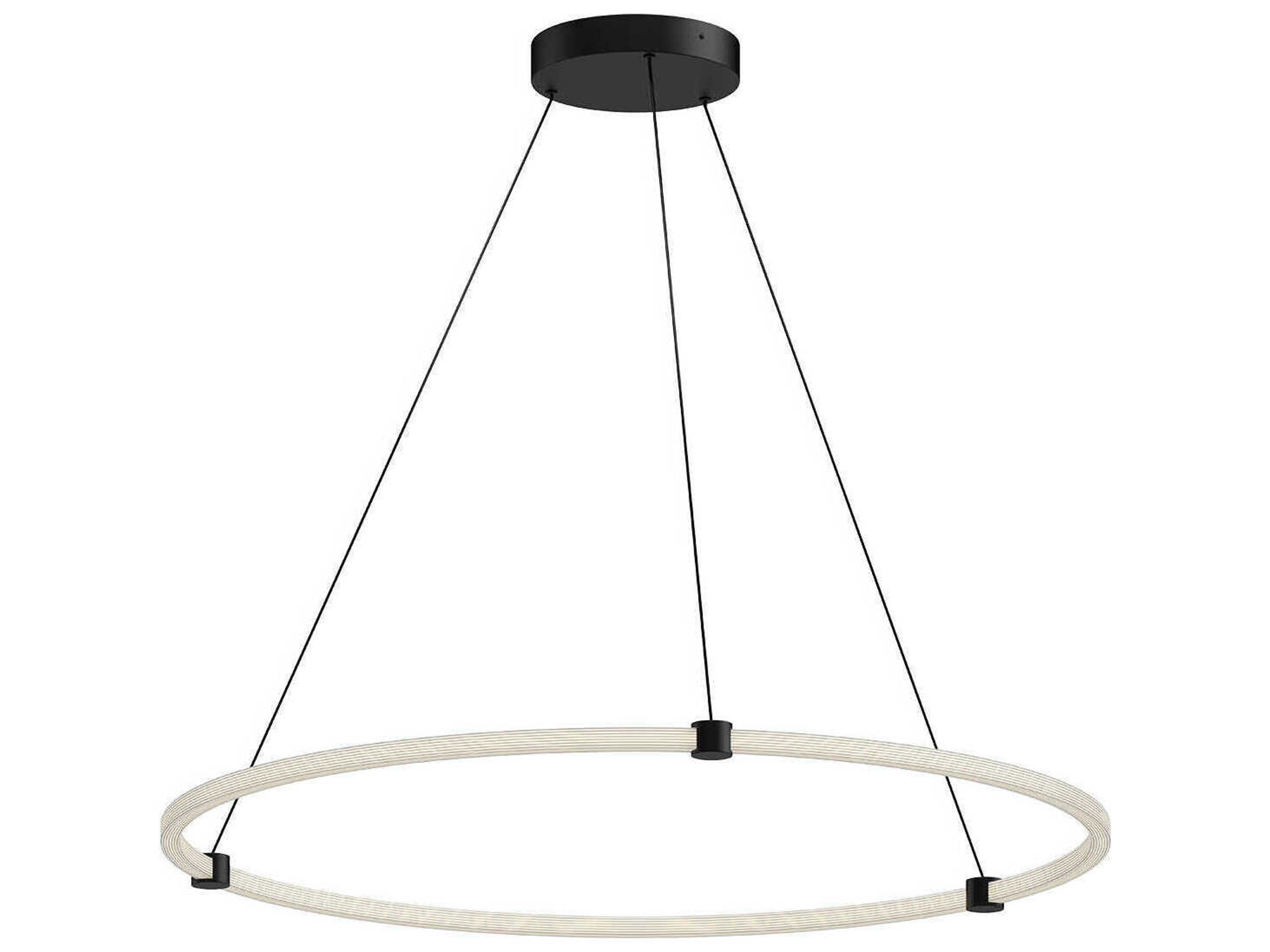 Bruni Black Round Pendant