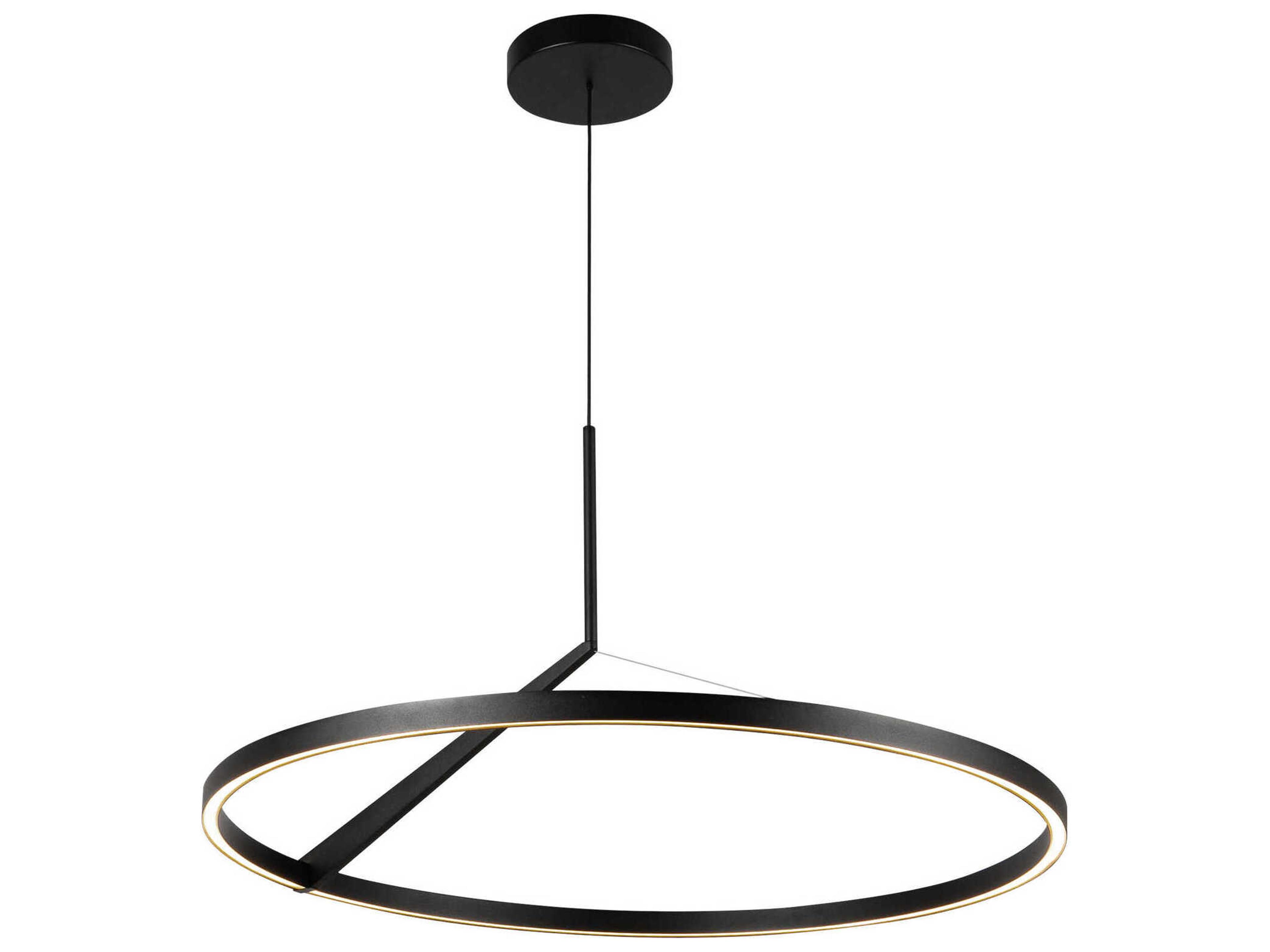 Roda Black Round Pendant