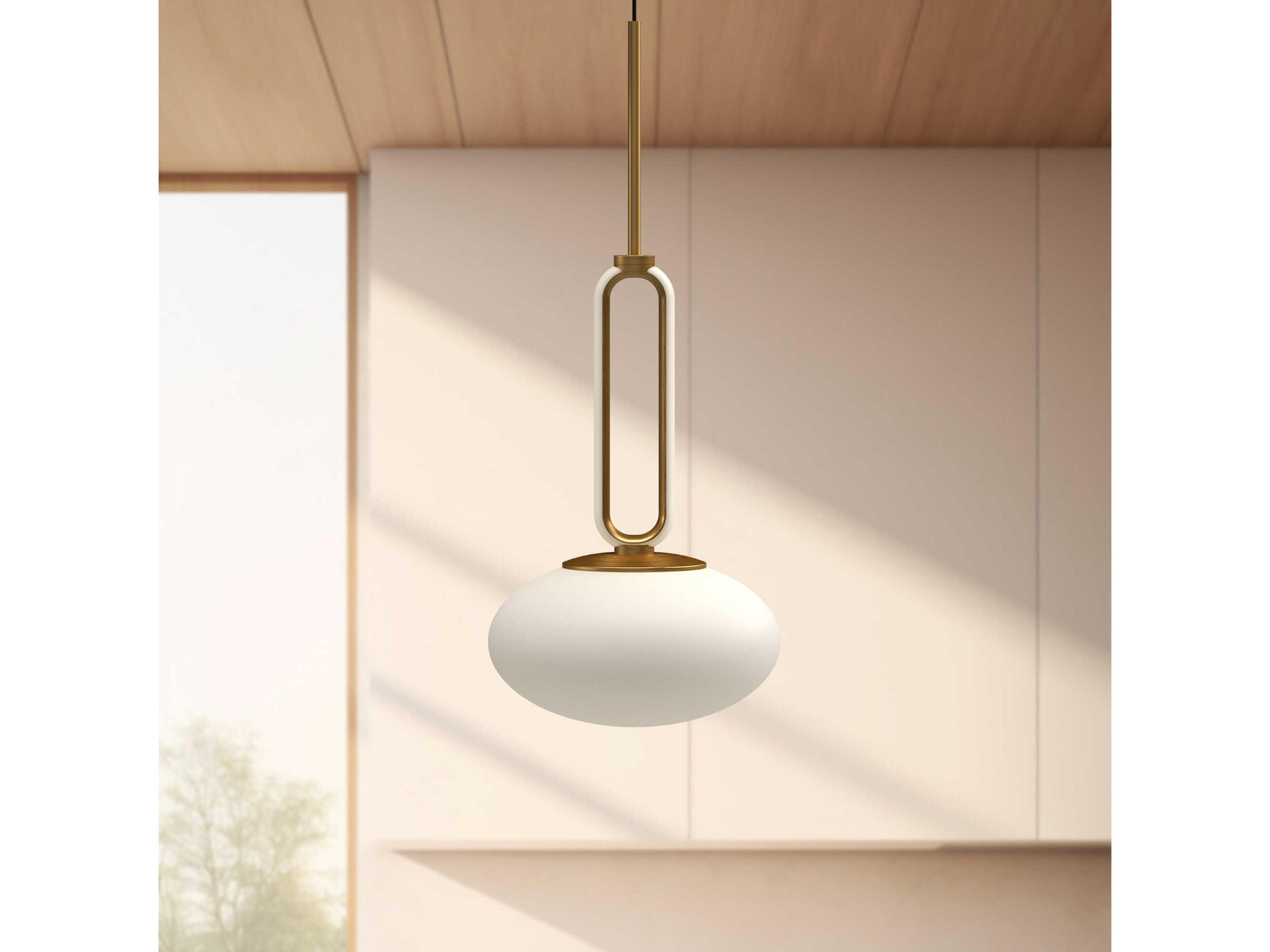 Kuzco Lighting Tavira Brushed Gold Globe Mini Pendant