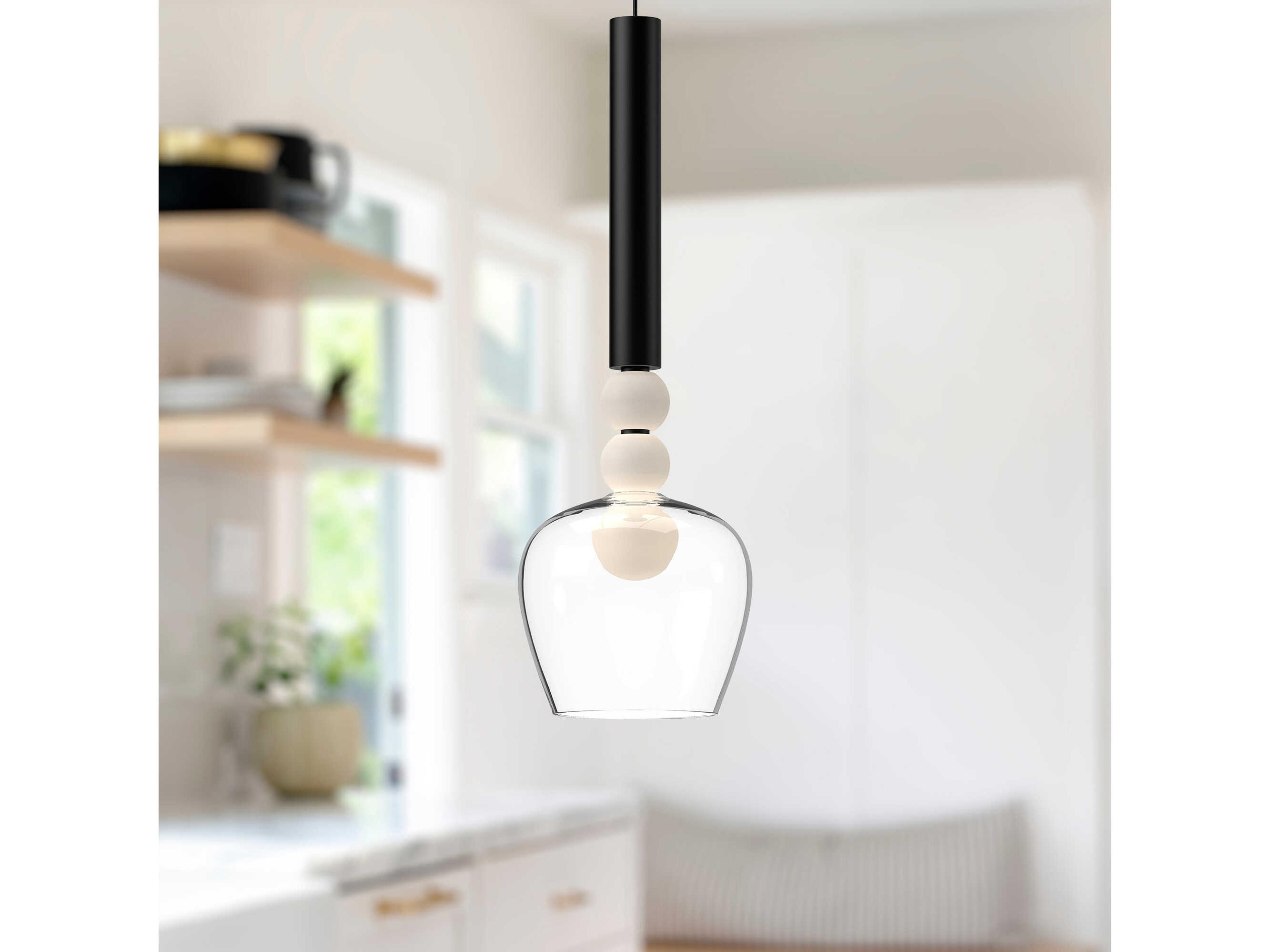 Kuzco Lighting Rise Black Mini Pendant