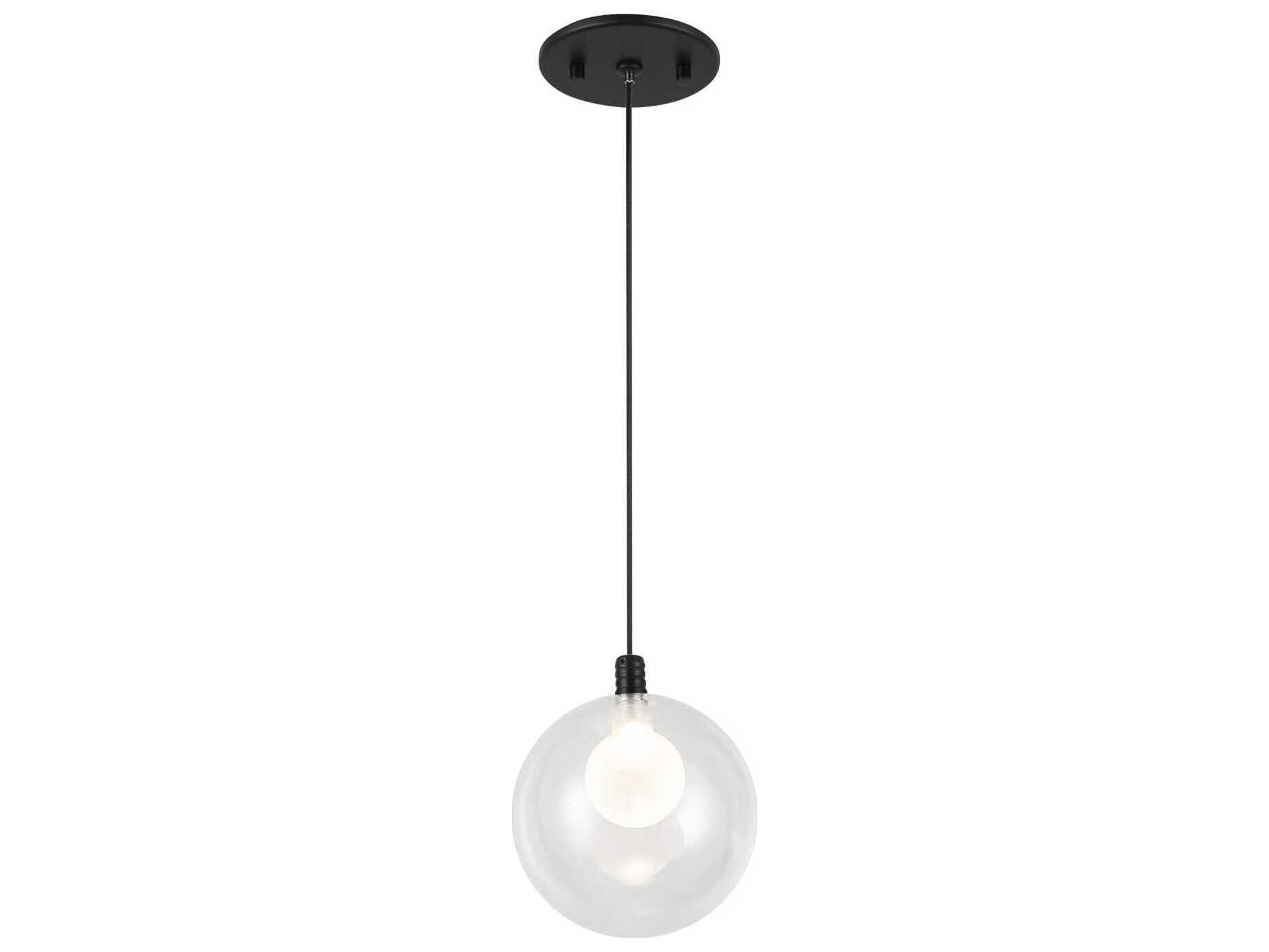 Kuzco Lighting Bolla Black Globe Mini Pendant
