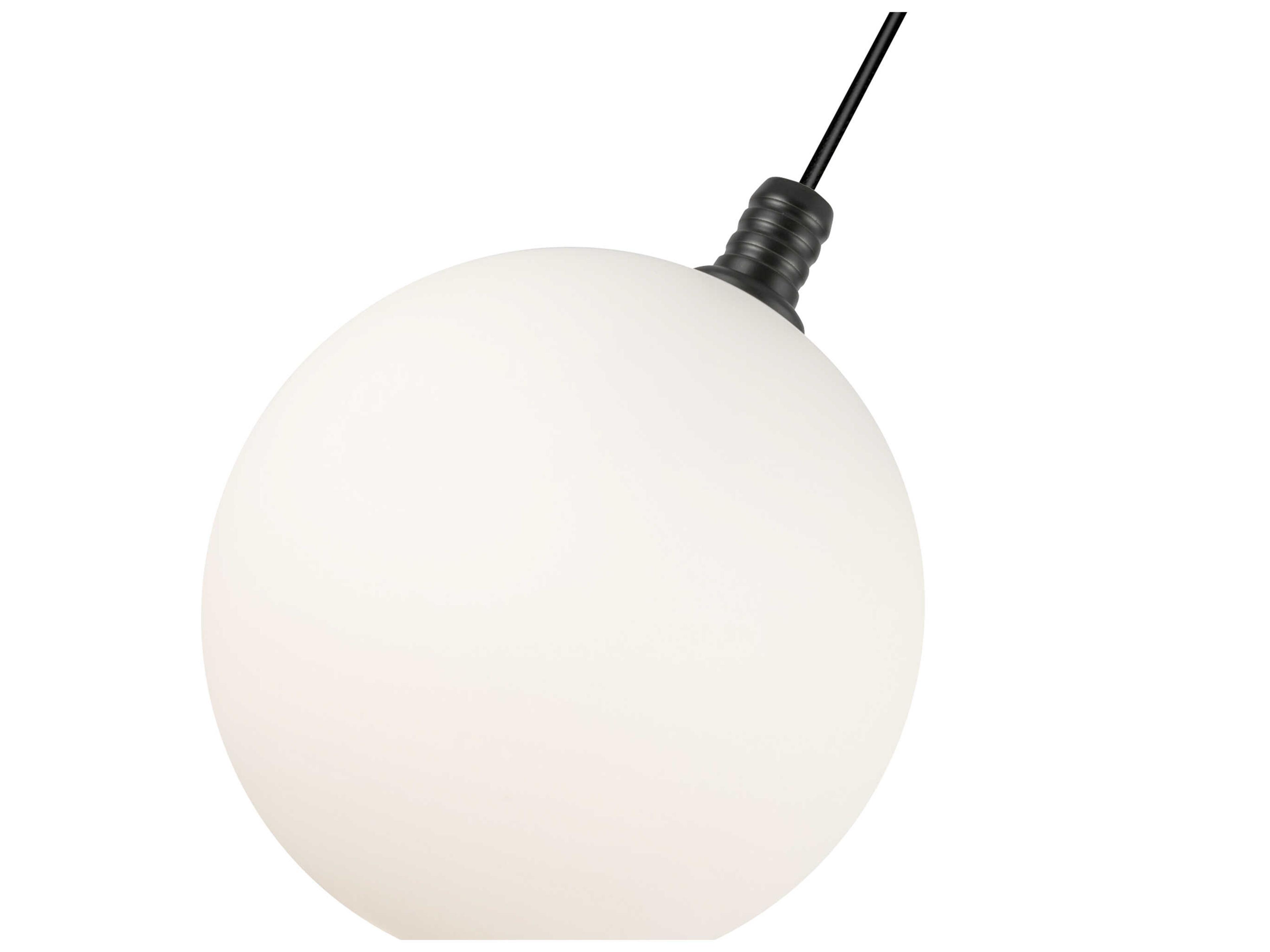 Kuzco Lighting Bolla Black Matte Opal Glass Globe Mini Pendant
