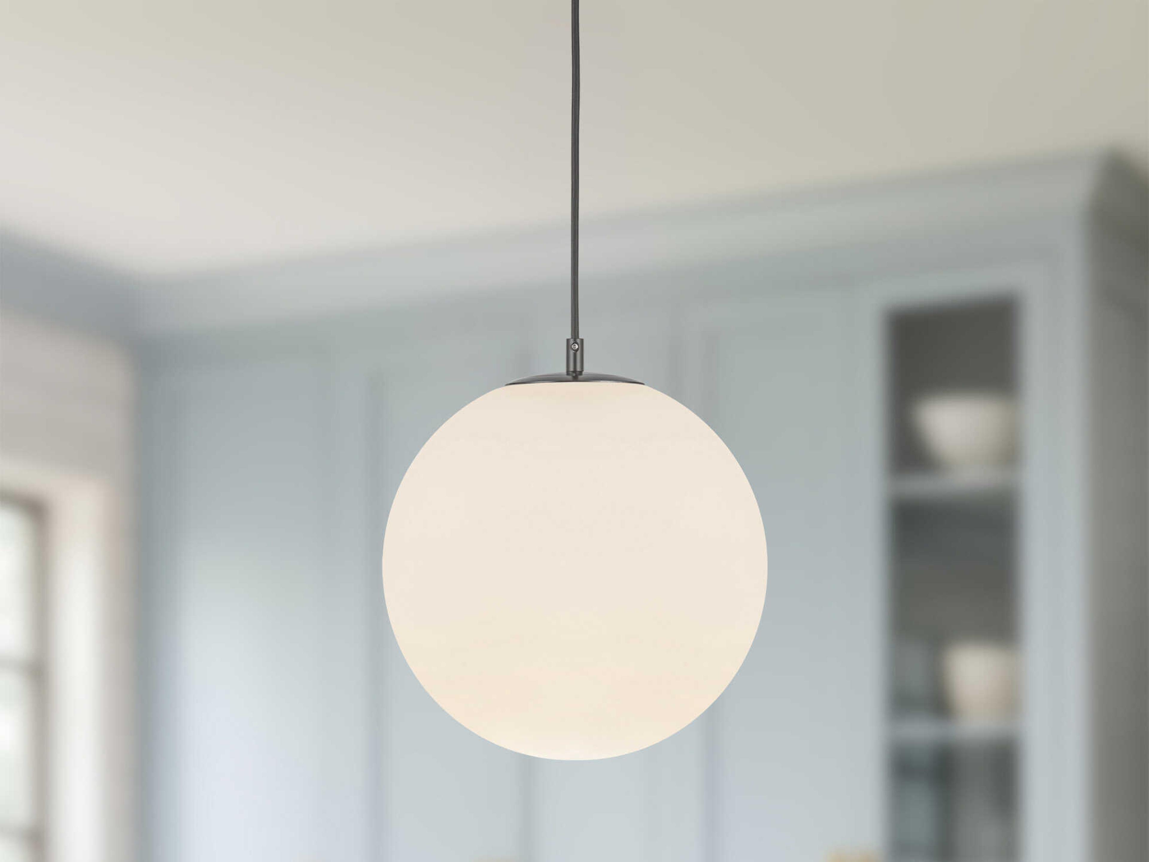 Kuzco Lighting Marco 1-Light Black Globe Mini Pendant