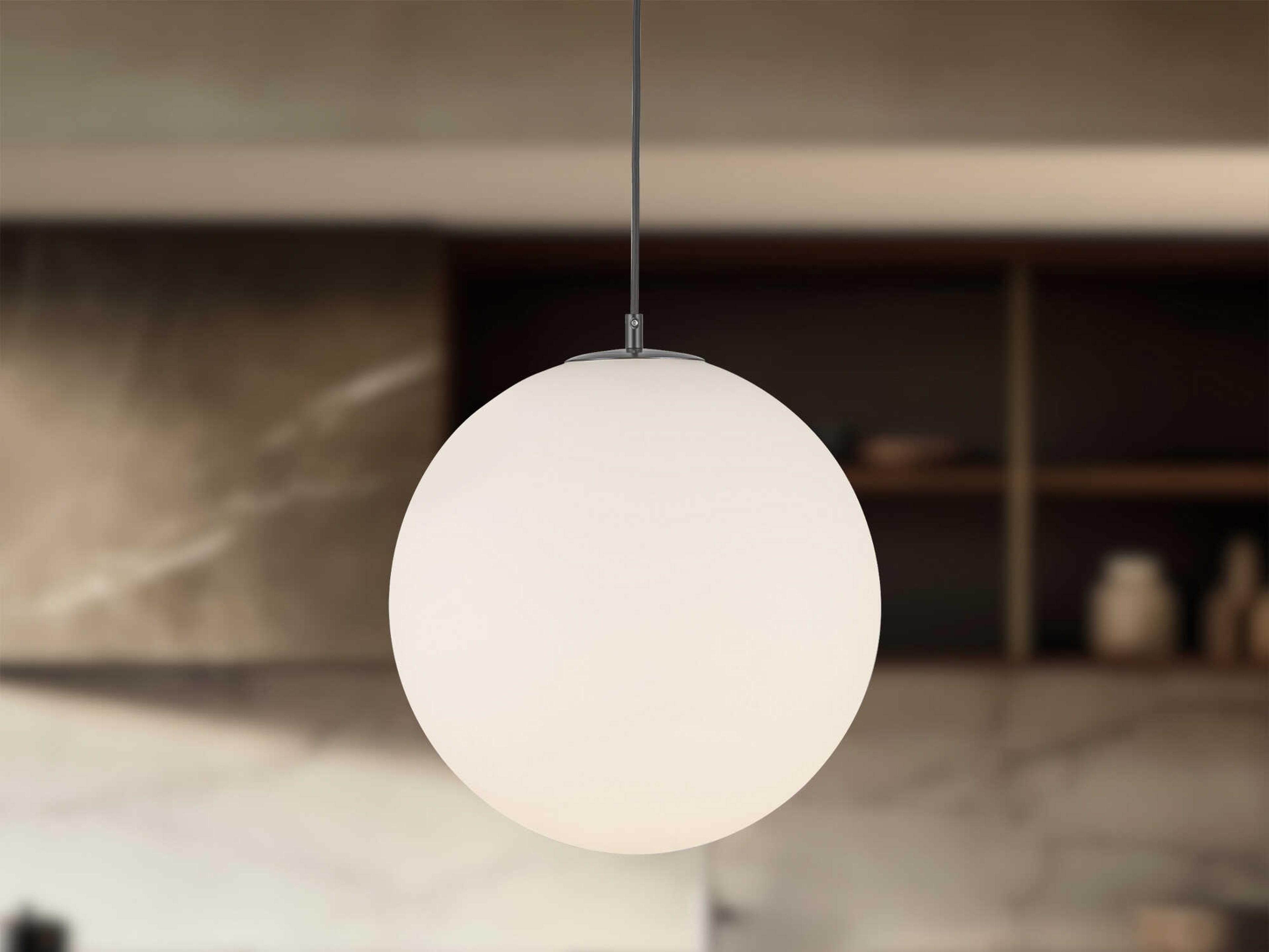 Kuzco Lighting Marco 1-Light Black Globe Pendant