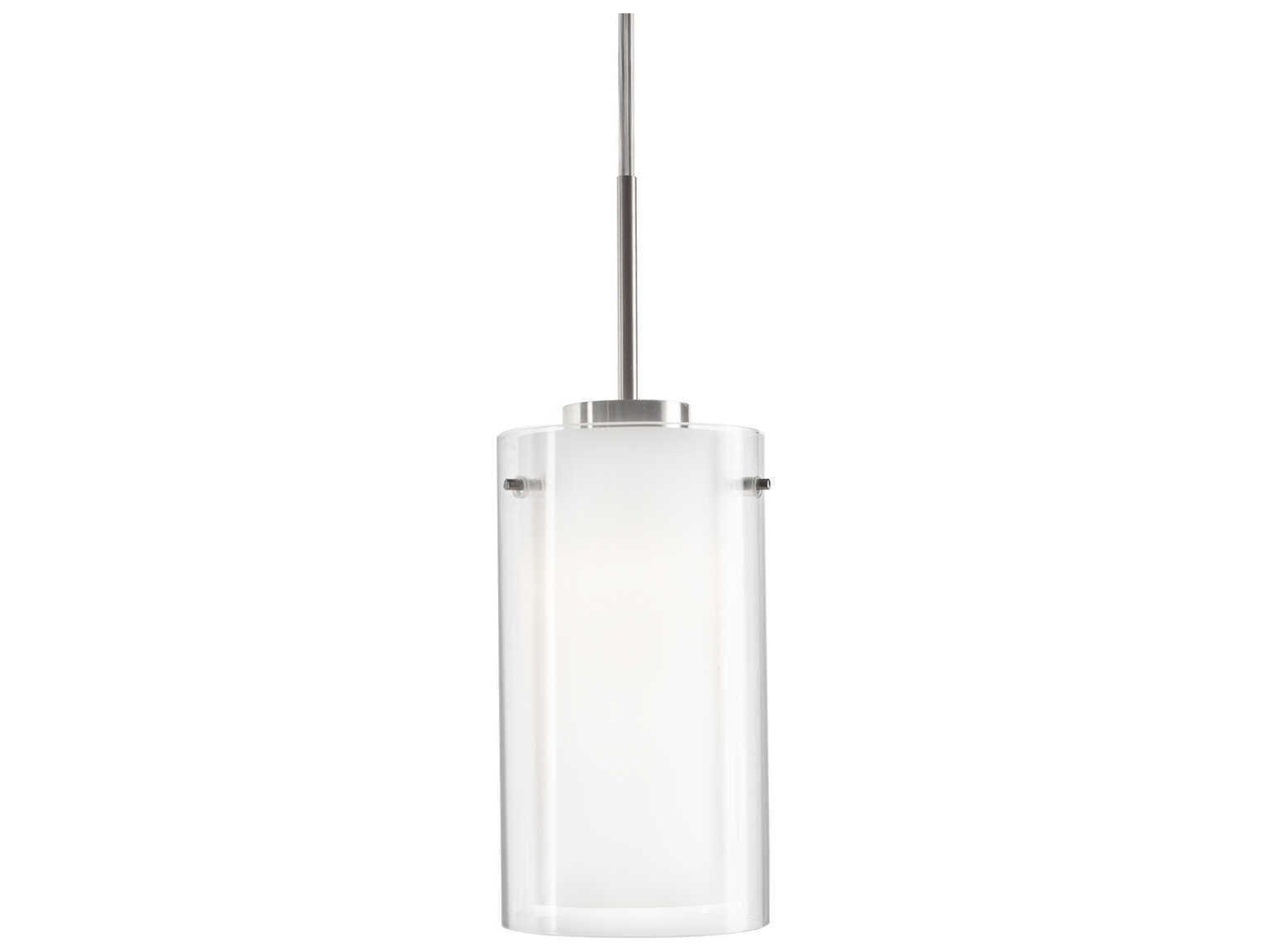 Kuzco Lighting Verona Brushed Nickel Cylinder Mini Pendant