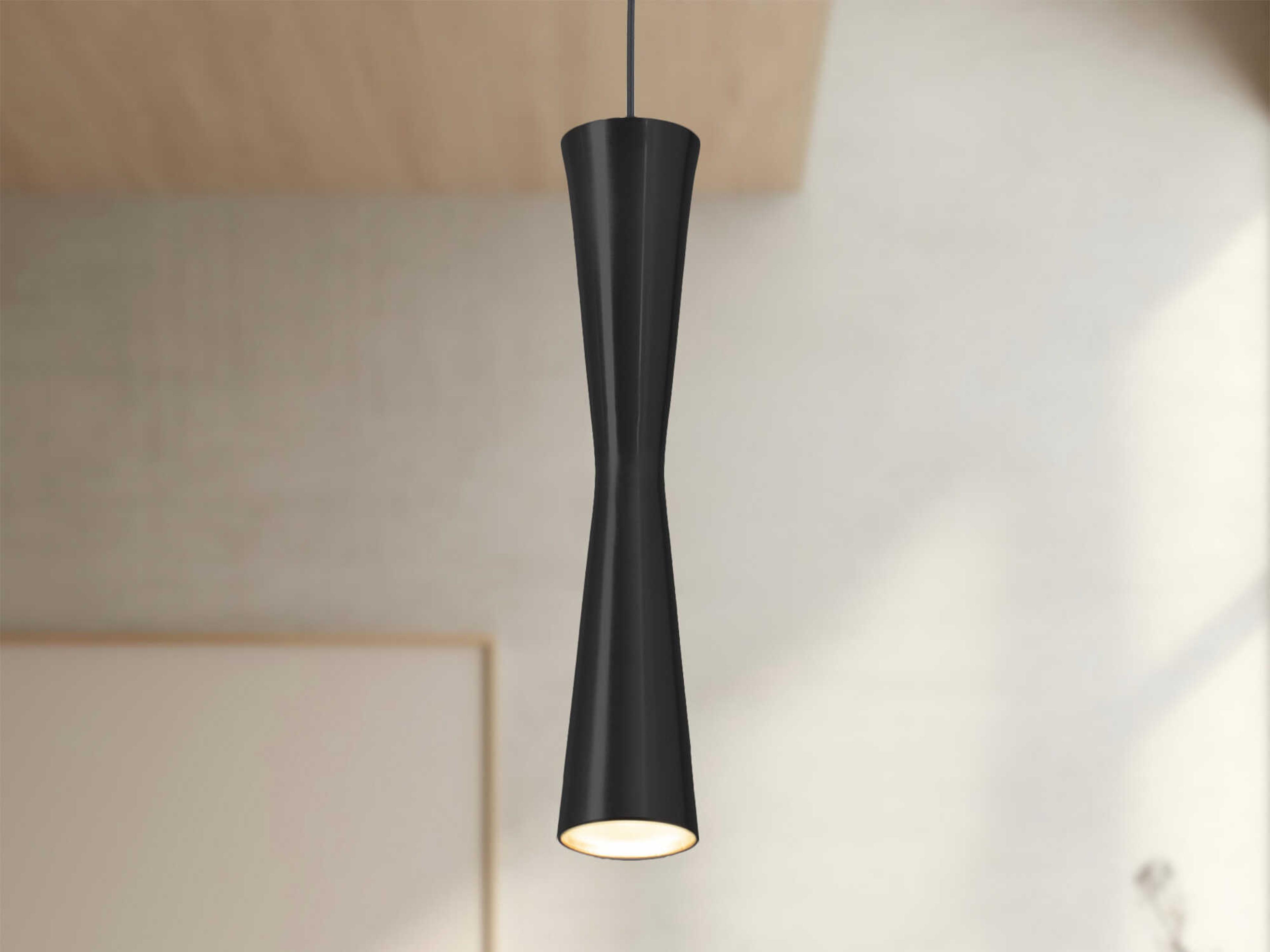 Kuzco Lighting Robson Black Cylinder Mini Pendant