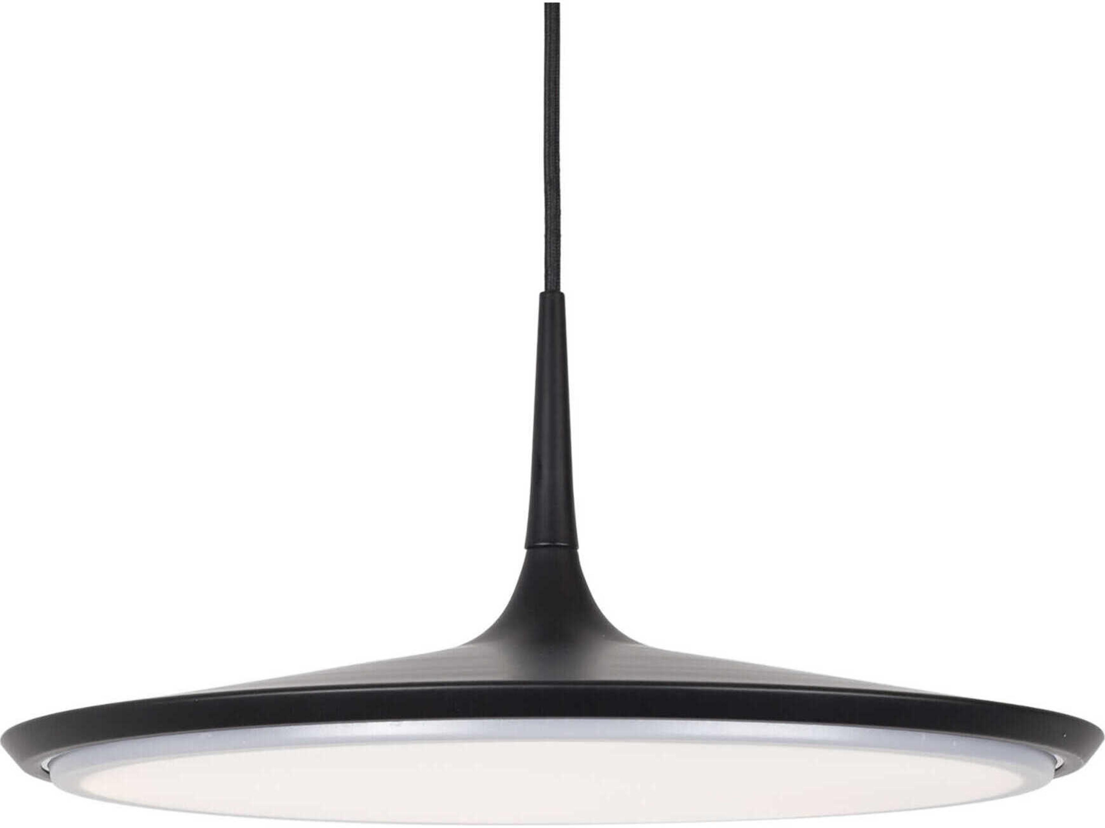 Kuzco Lighting Disc Black Round Pendant