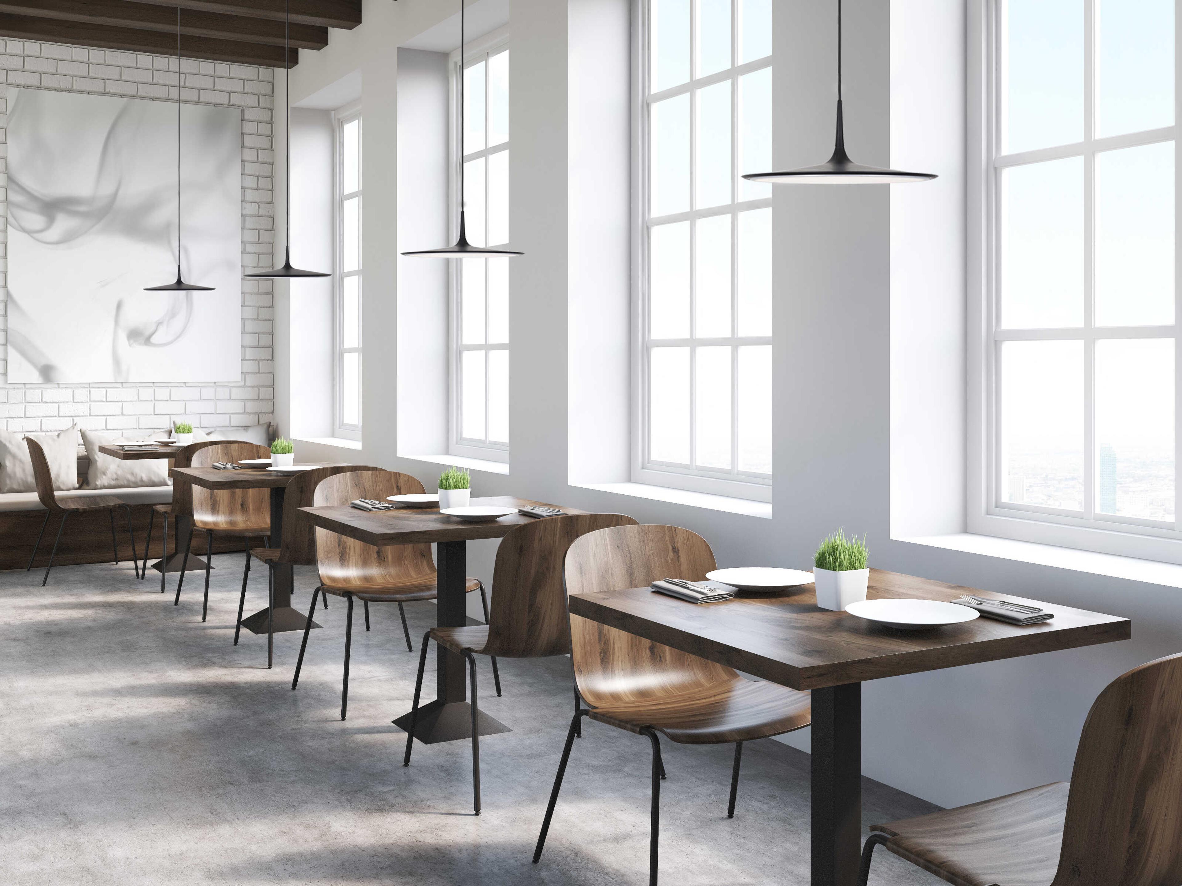 Kuzco Lighting Disc Black Round Pendant