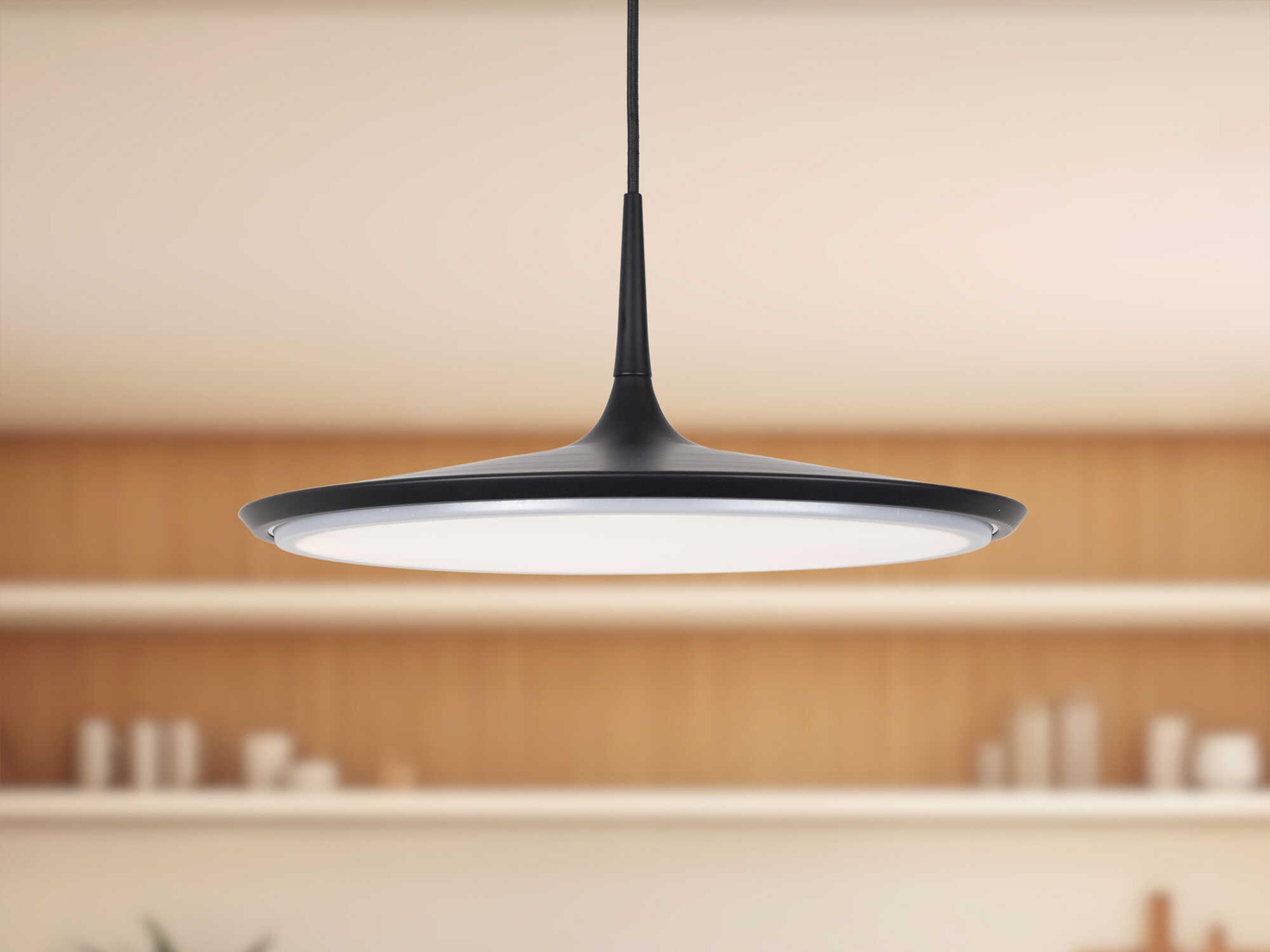 Kuzco Lighting Disc Black Round Pendant