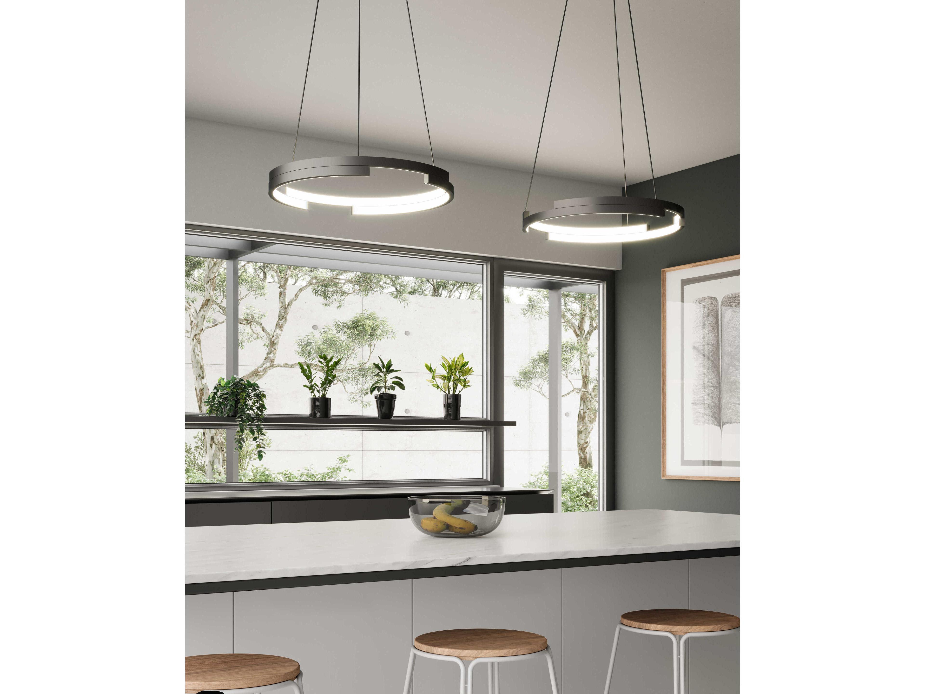 Kuzco Lighting Anello Minor Black Round Pendant