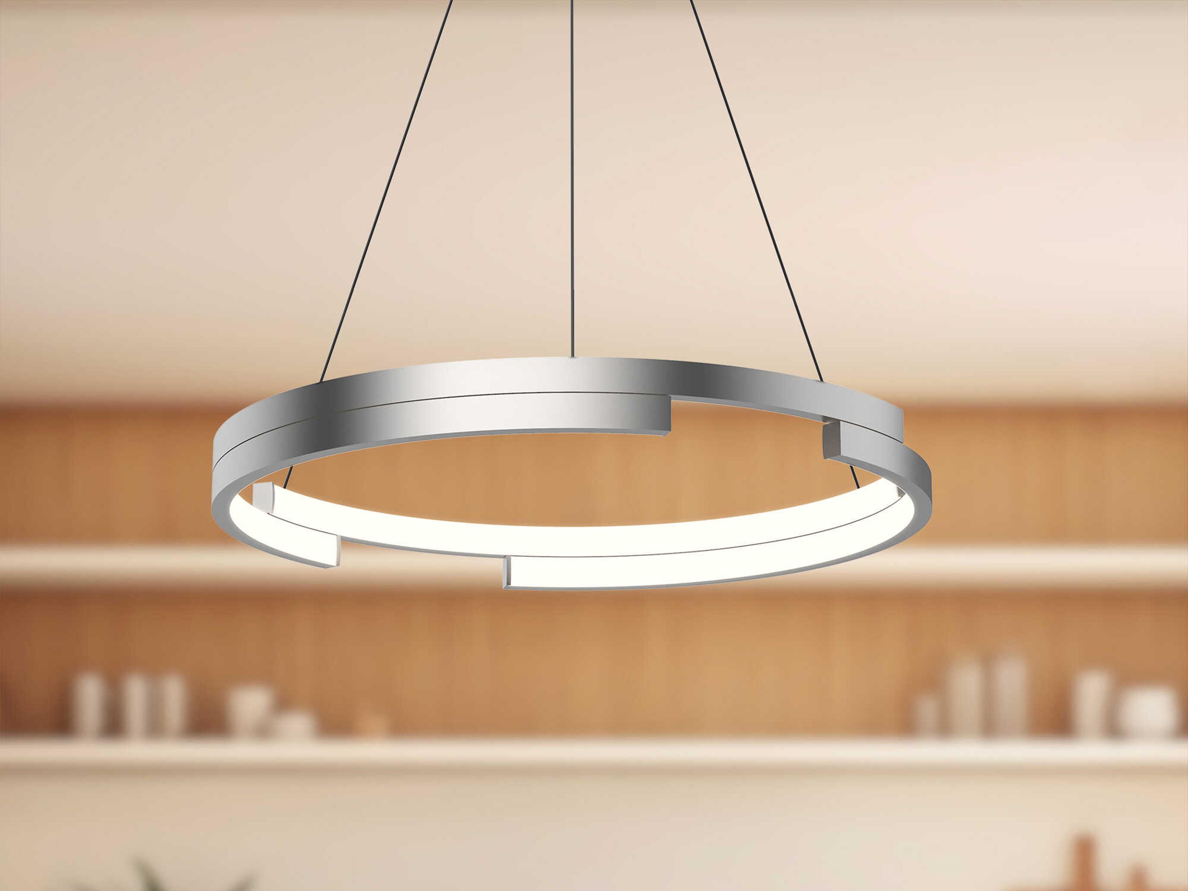 Kuzco Lighting Anello Minor Brushed Nickel Round Pendant