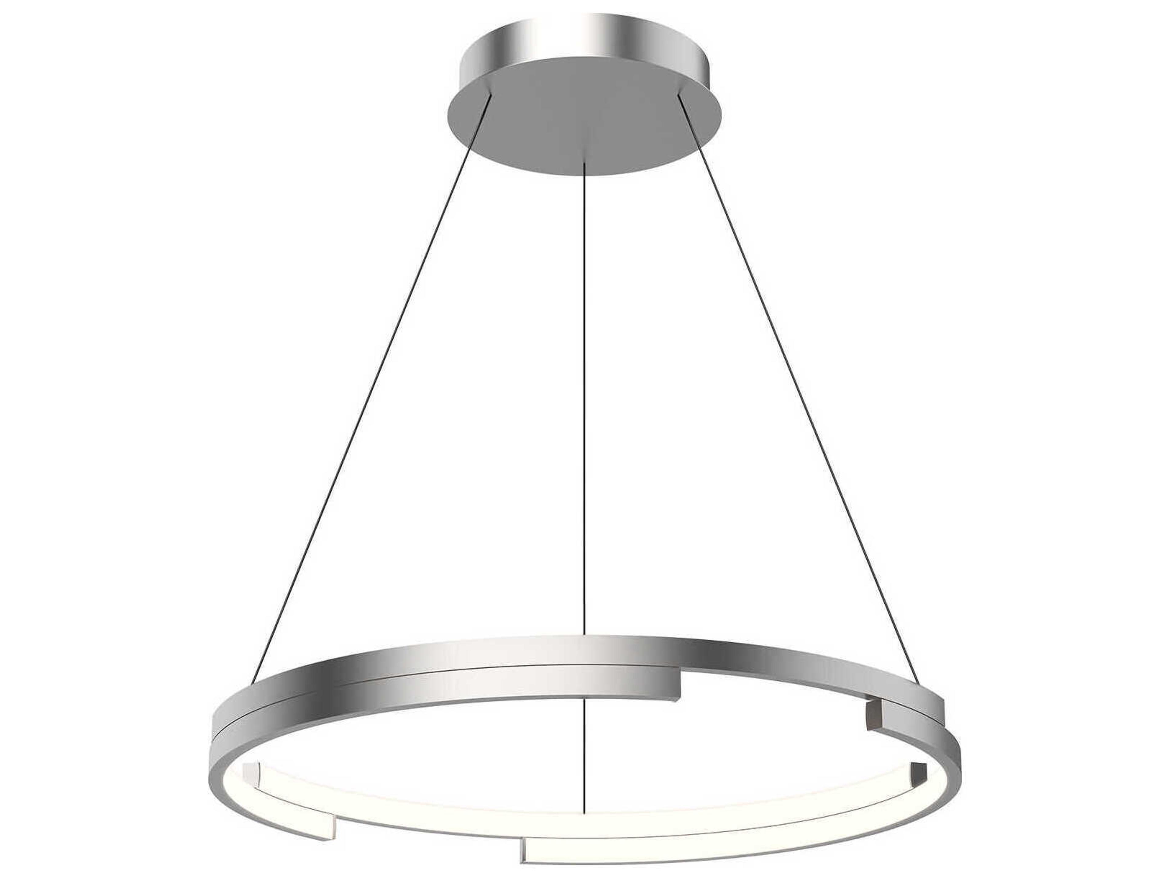 Anello Minor Brushed Nickel Round Pendant