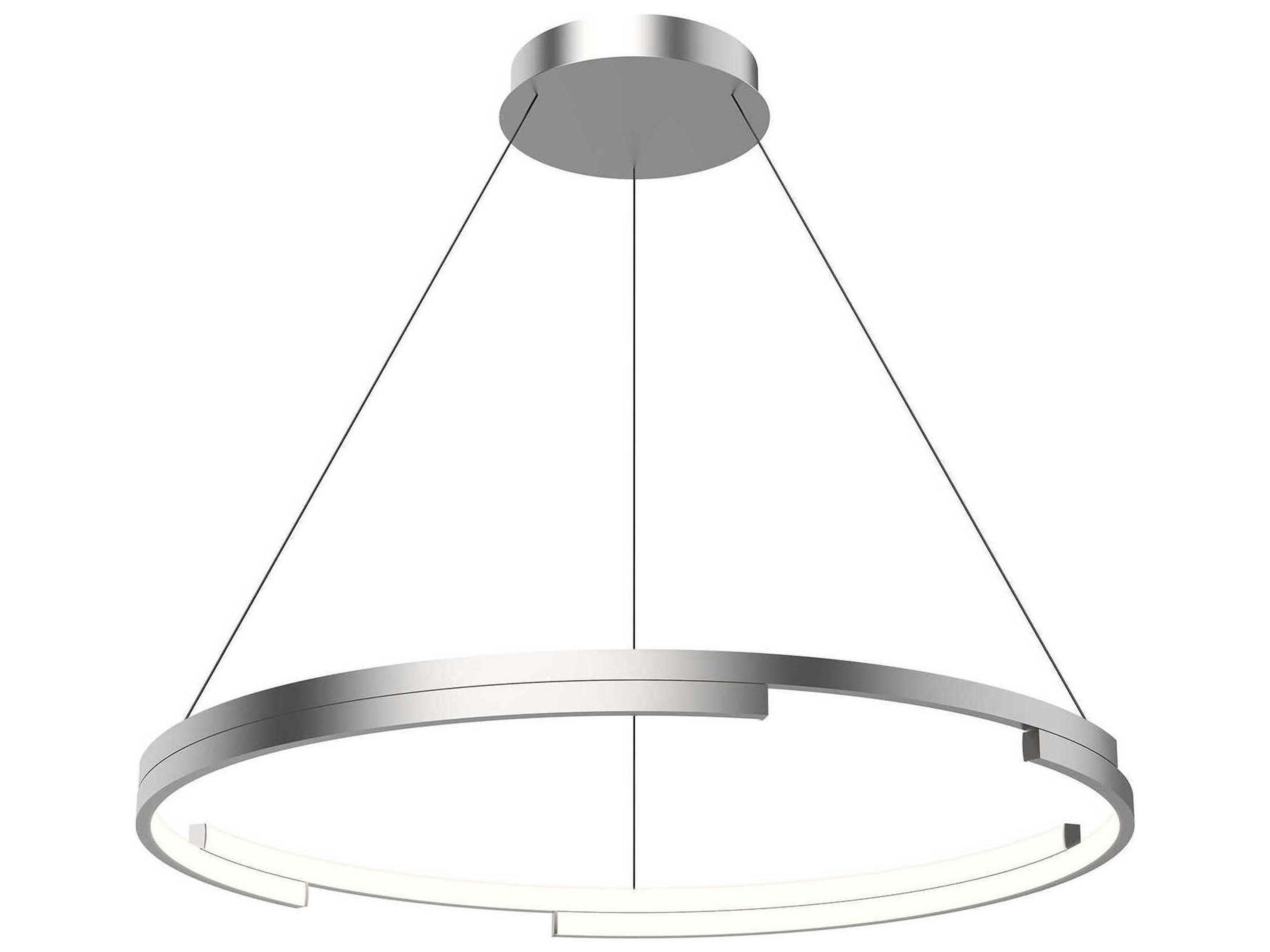 Anello Minor Brushed Nickel Round Pendant