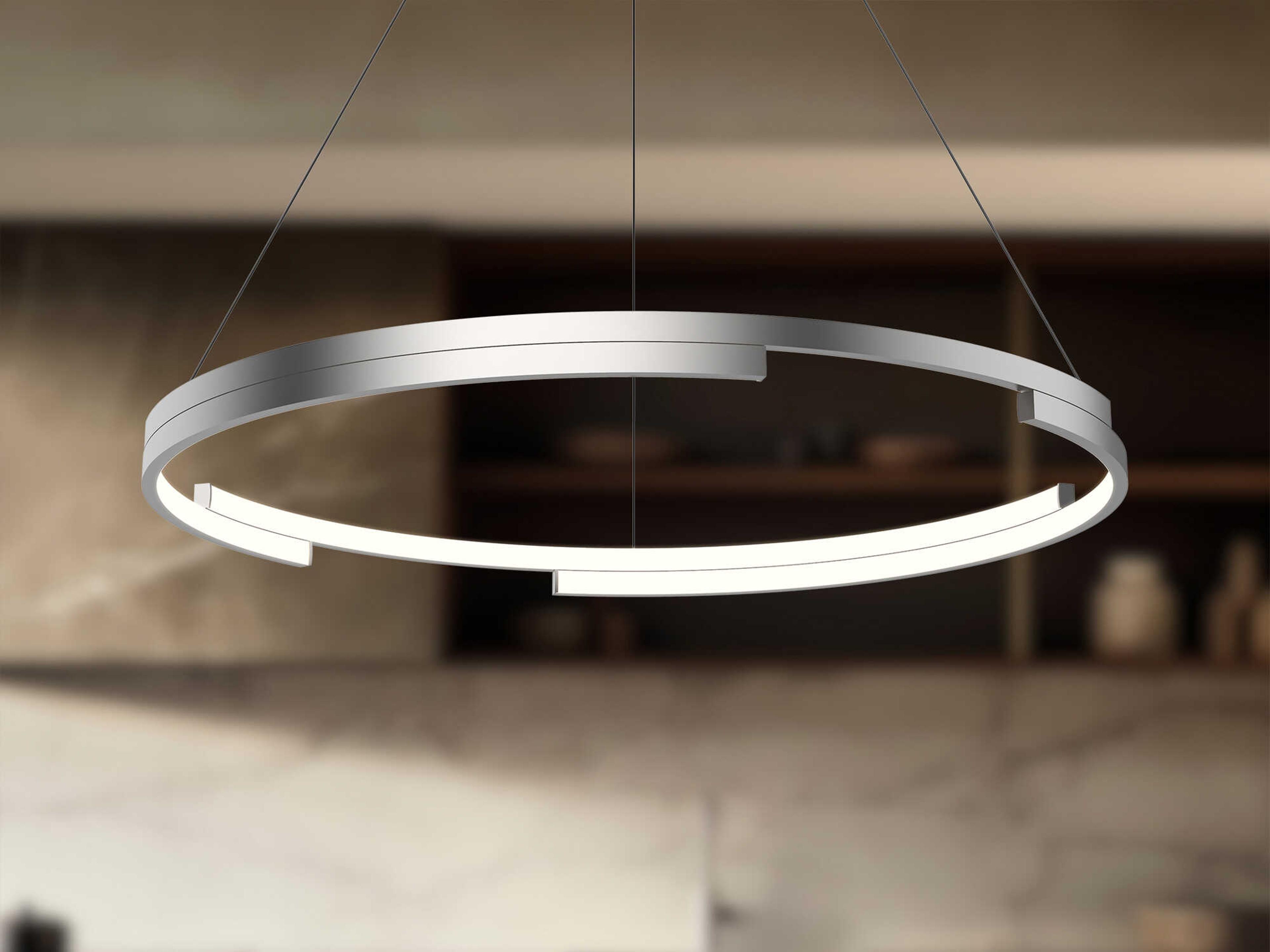 Kuzco Lighting Anello Minor Brushed Nickel Round Pendant