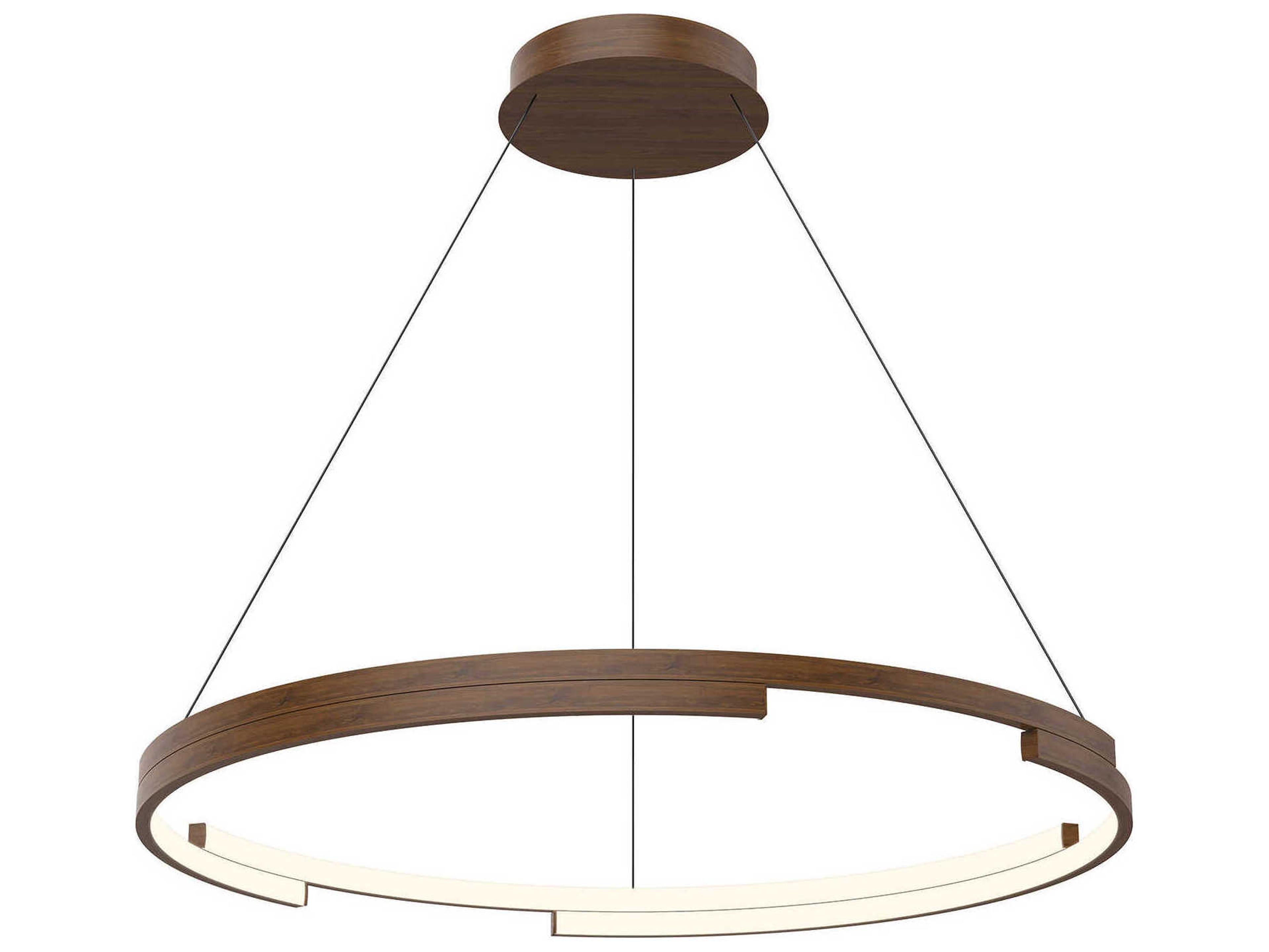 Anello Minor Walnut Wood Round Pendant