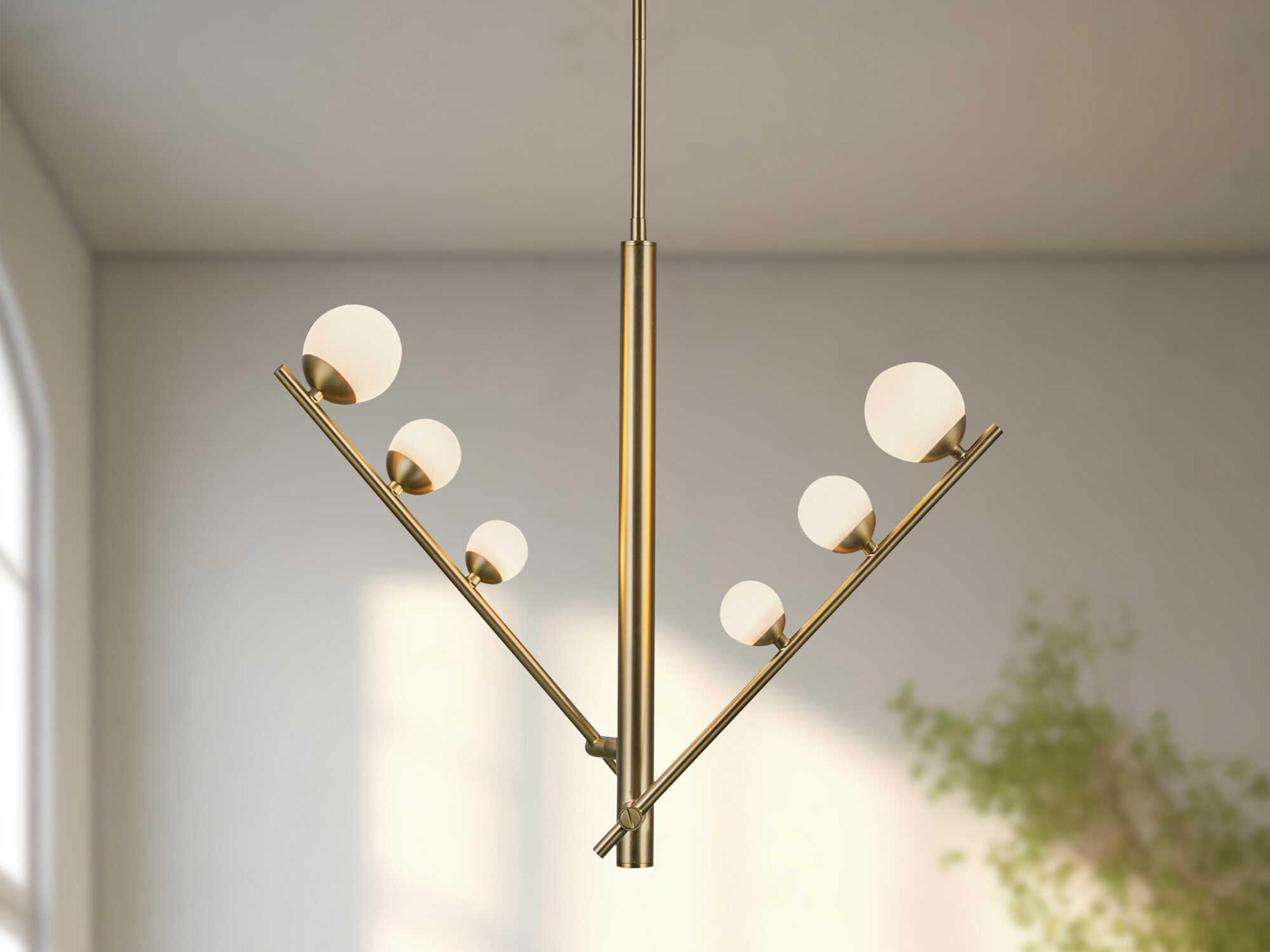 Kuzco Lighting Juniper Brushed Gold Globe Island Pendant